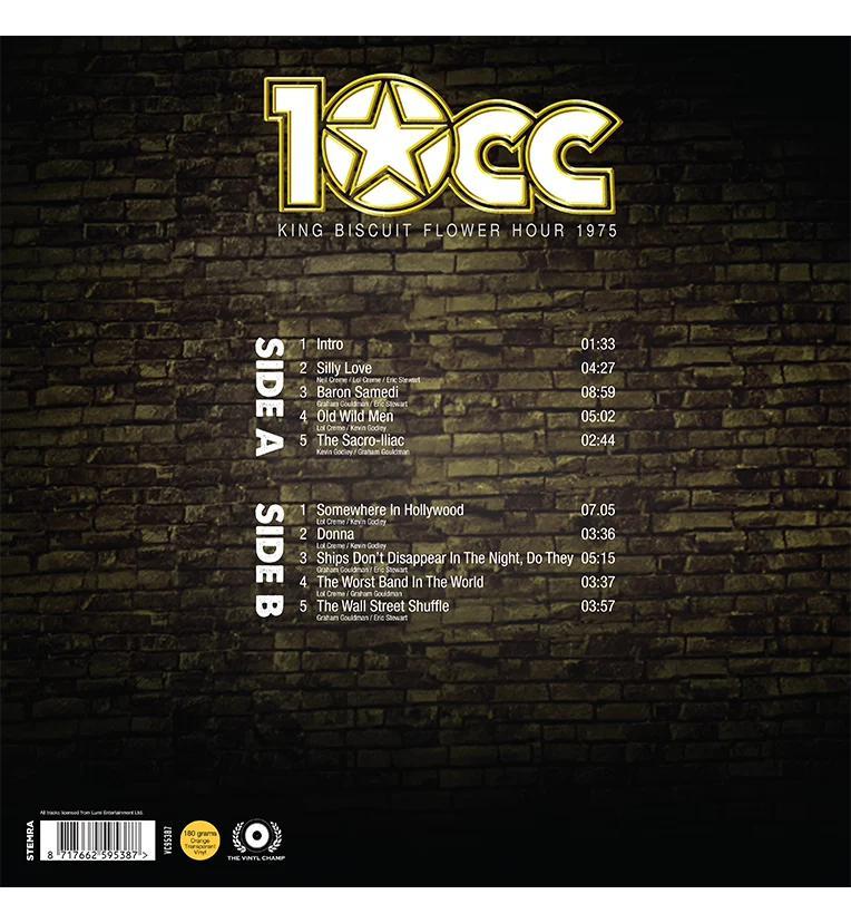10cc – King Biscuit Flower Hour 1975 (Limited Edition 12-Inch Album on 180g Transparent Orange Vinyl) - Image 3