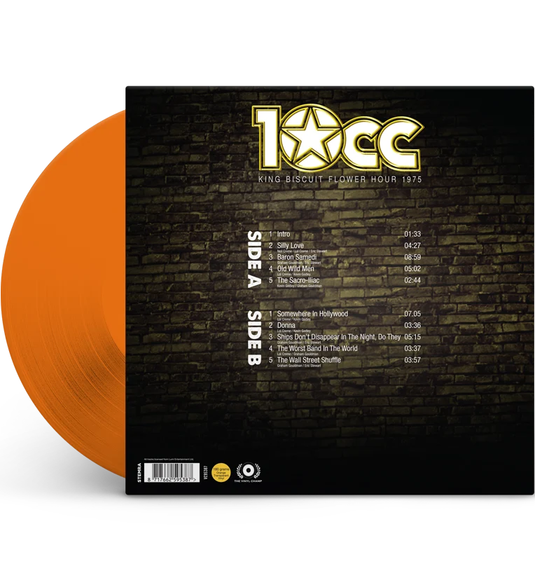 10cc – King Biscuit Flower Hour 1975 (Limited Edition 12-Inch Album on 180g Transparent Orange Vinyl) - Image 4