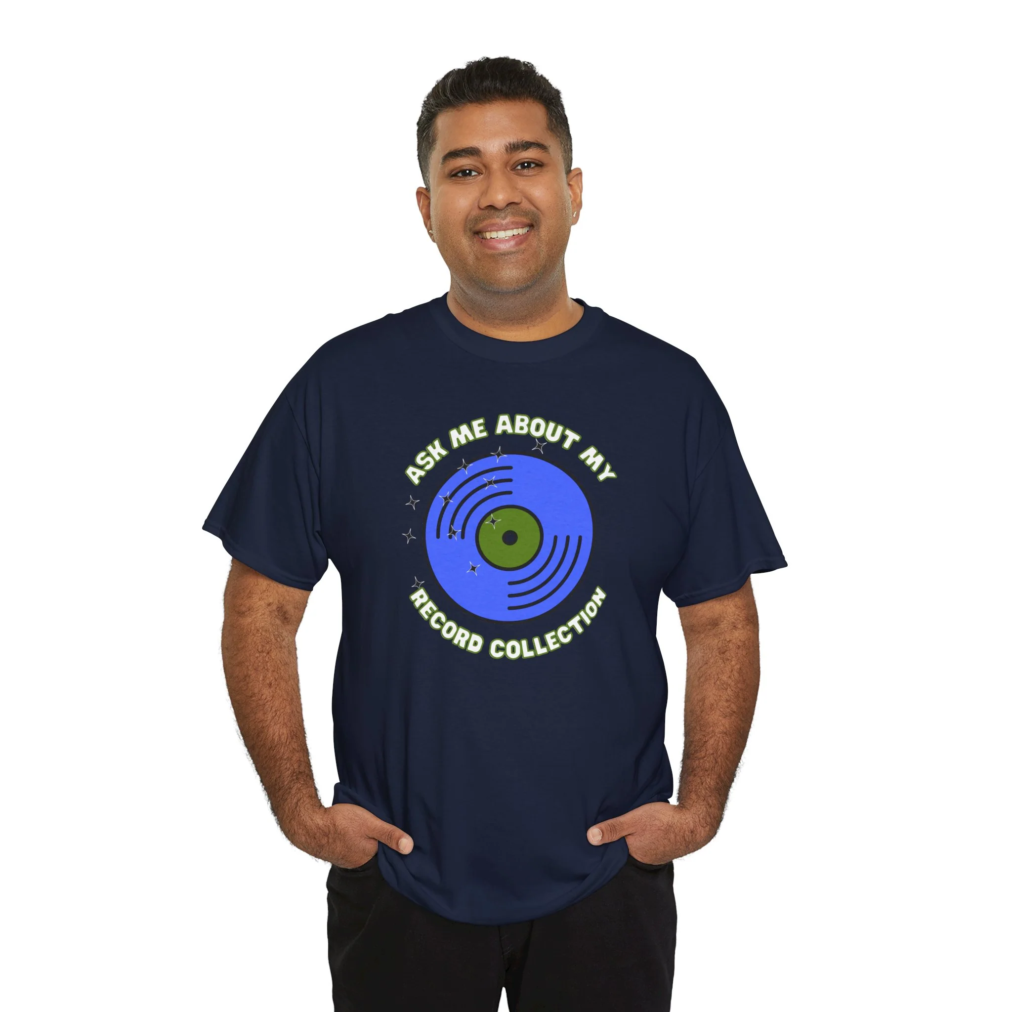 'Ask Me About My Record Collection' Men's T-Shirt - Image 25