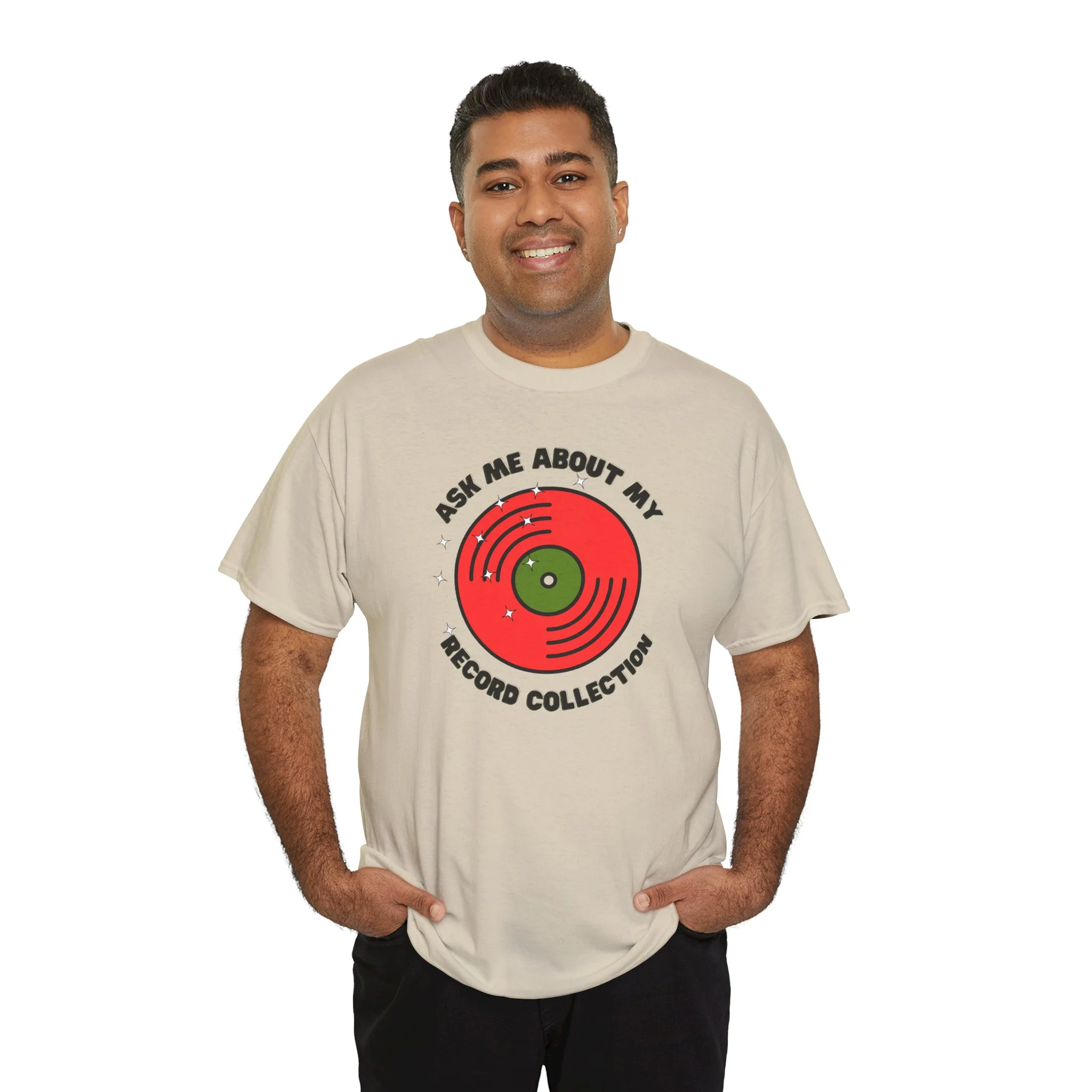 'Ask Me About My Record Collection' Men's T-Shirt - Image 34