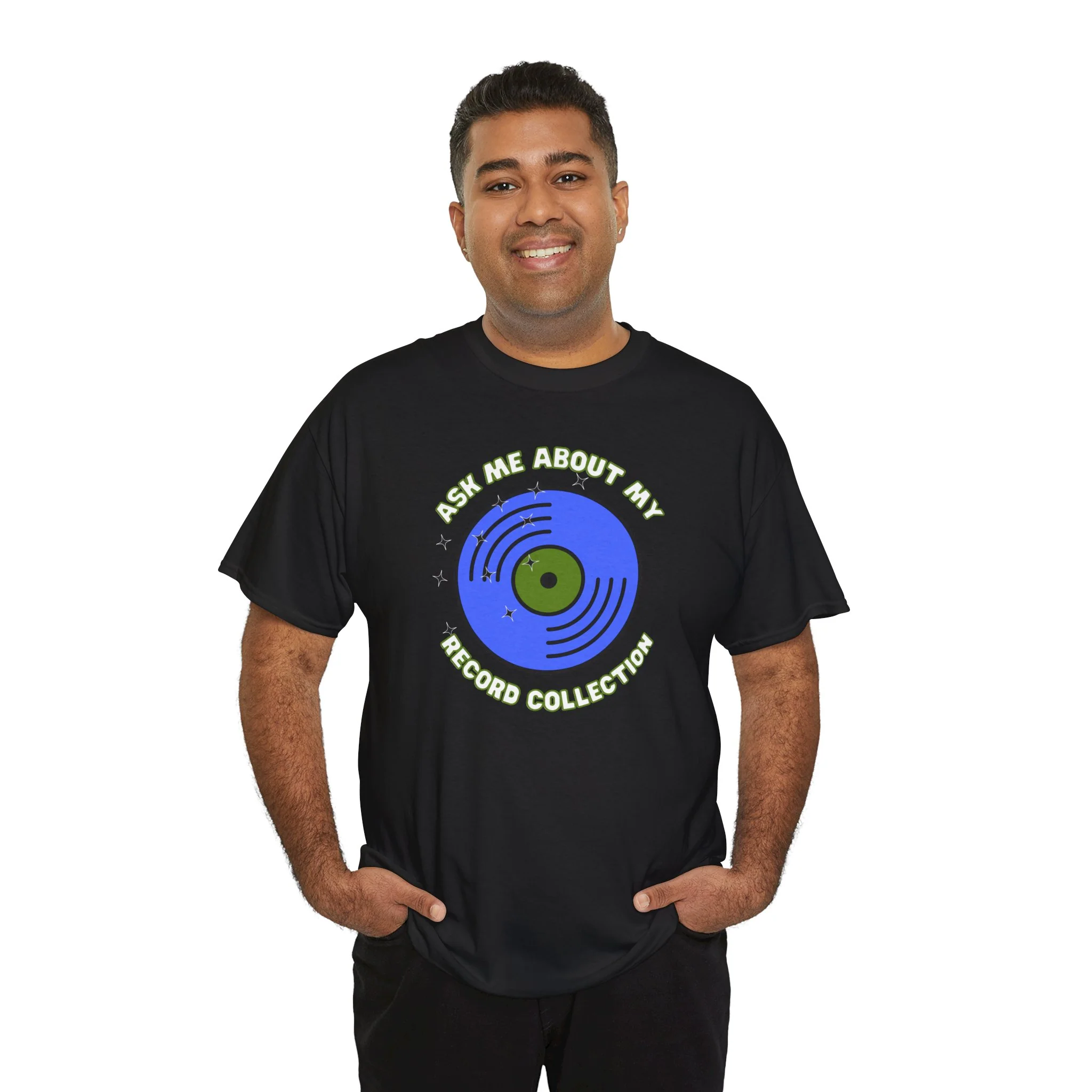 'Ask Me About My Record Collection' Men's T-Shirt - Image 43