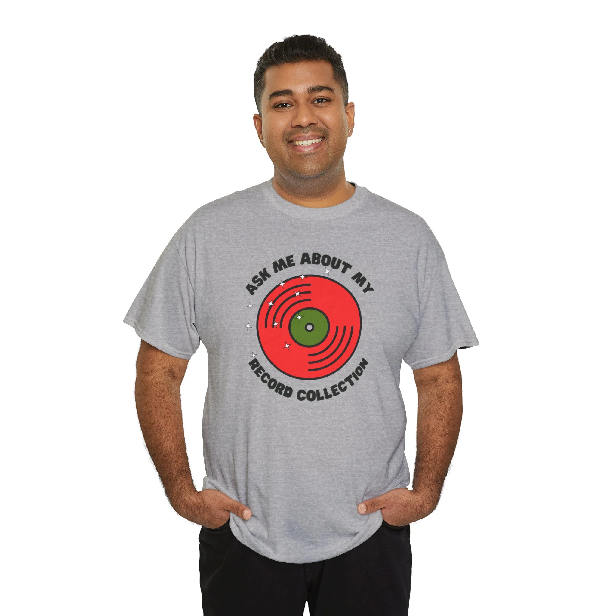 'Ask Me About My Record Collection' Men's T-Shirt - Image 7