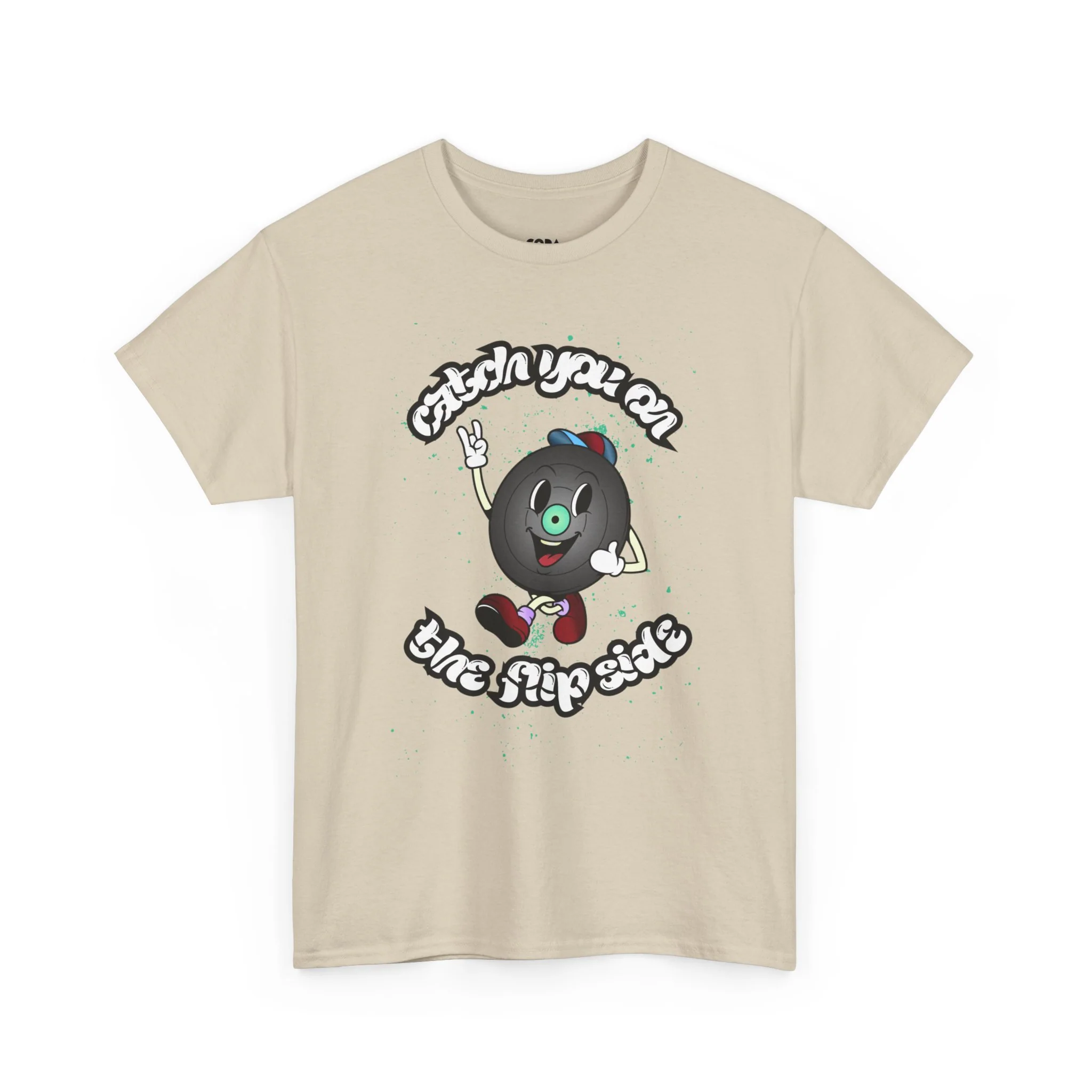'Catch You On The Flip Side' Men's Vinyl T-Shirt - Image 19