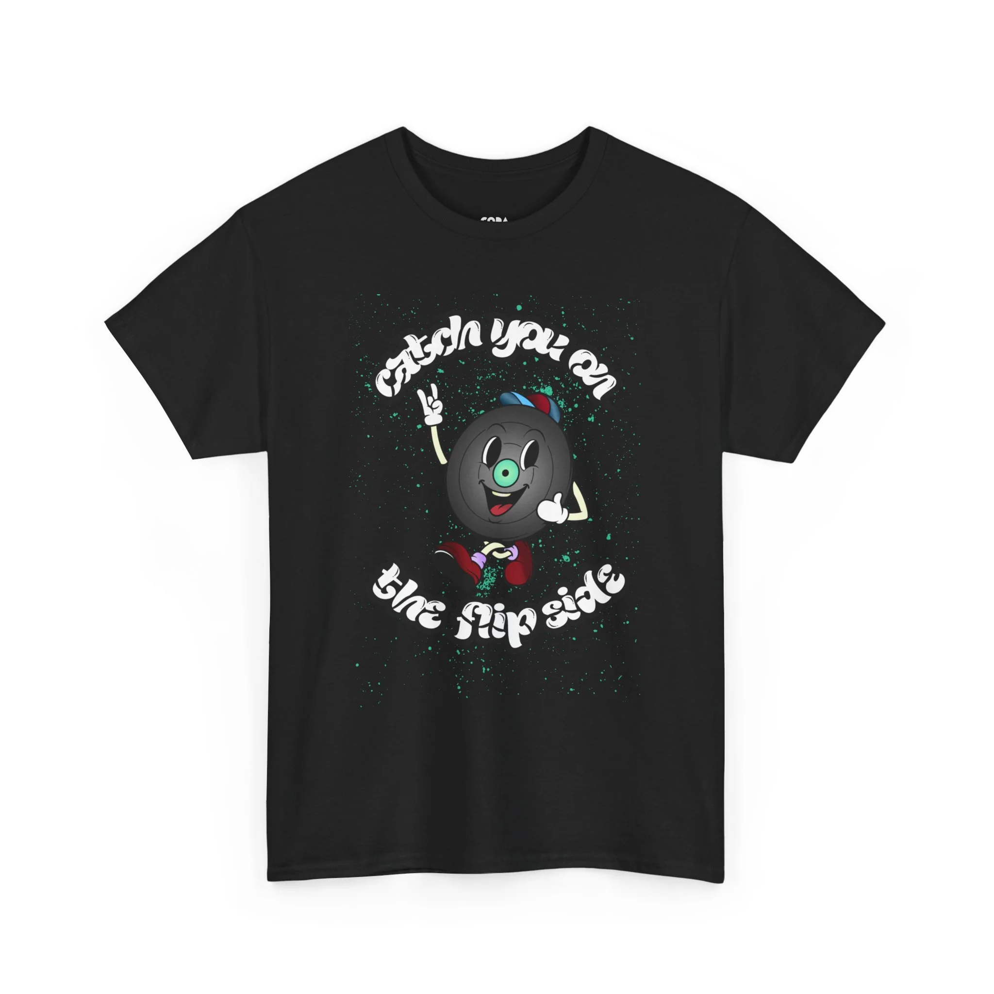 'Catch You On The Flip Side' Men's Vinyl T-Shirt - Image 28