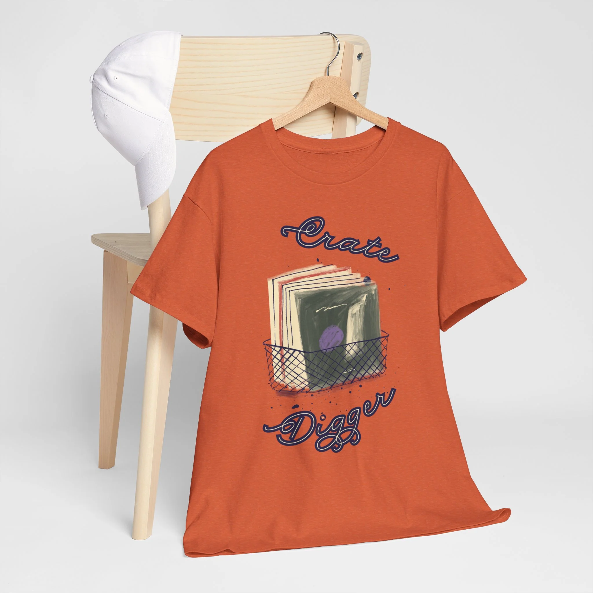 'Crate Digger' Vinyl Records Men's T-Shirt - Image 13