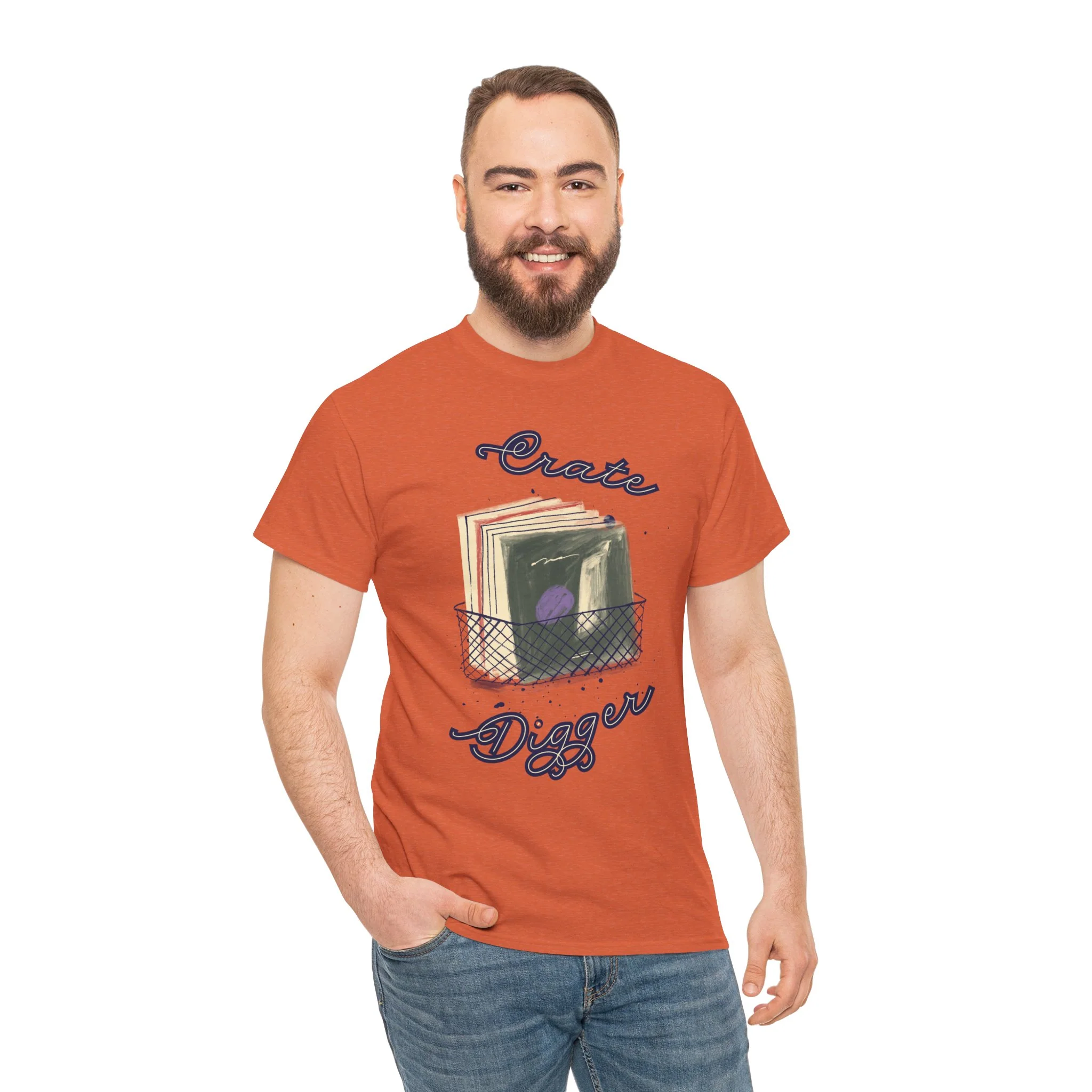 'Crate Digger' Vinyl Records Men's T-Shirt - Image 15