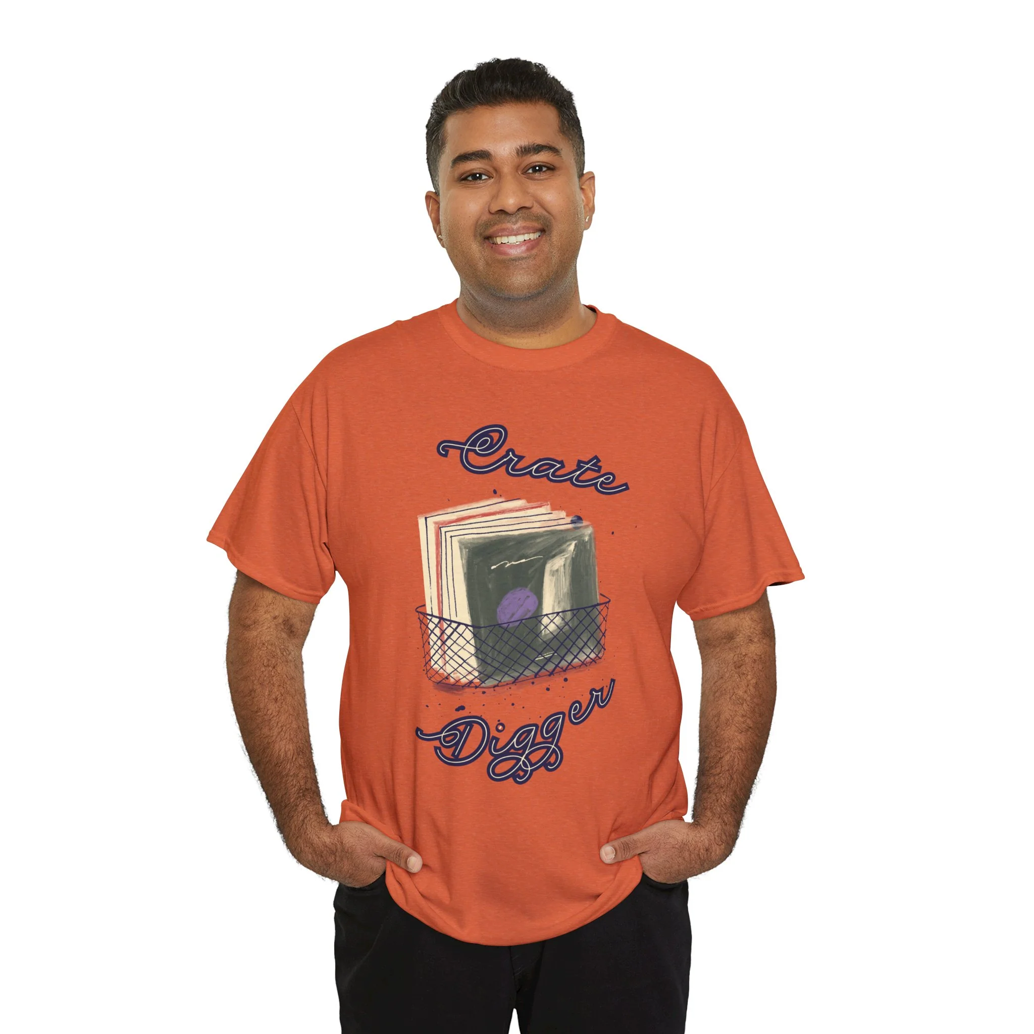 'Crate Digger' Vinyl Records Men's T-Shirt - Image 16