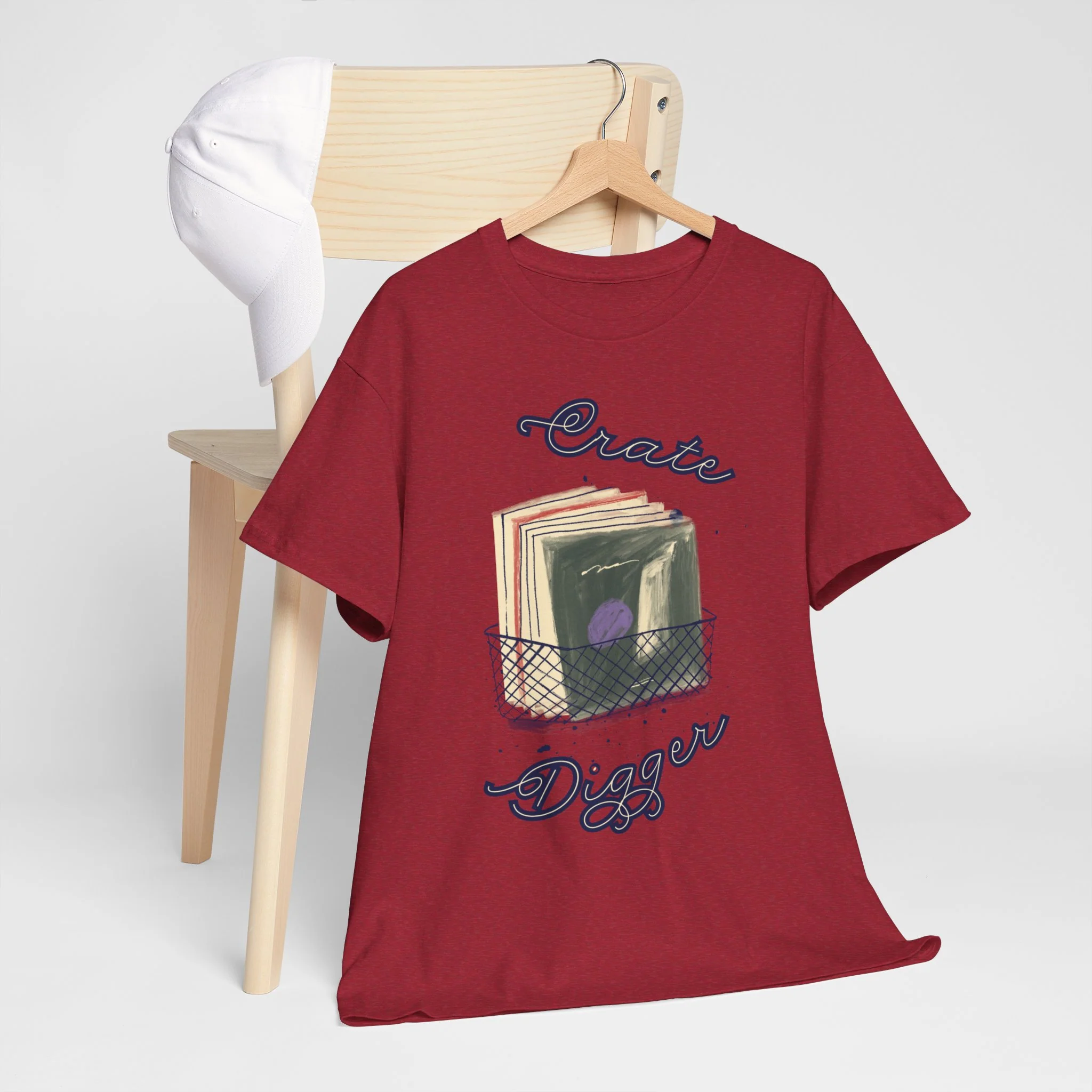 'Crate Digger' Vinyl Records Men's T-Shirt - Image 22