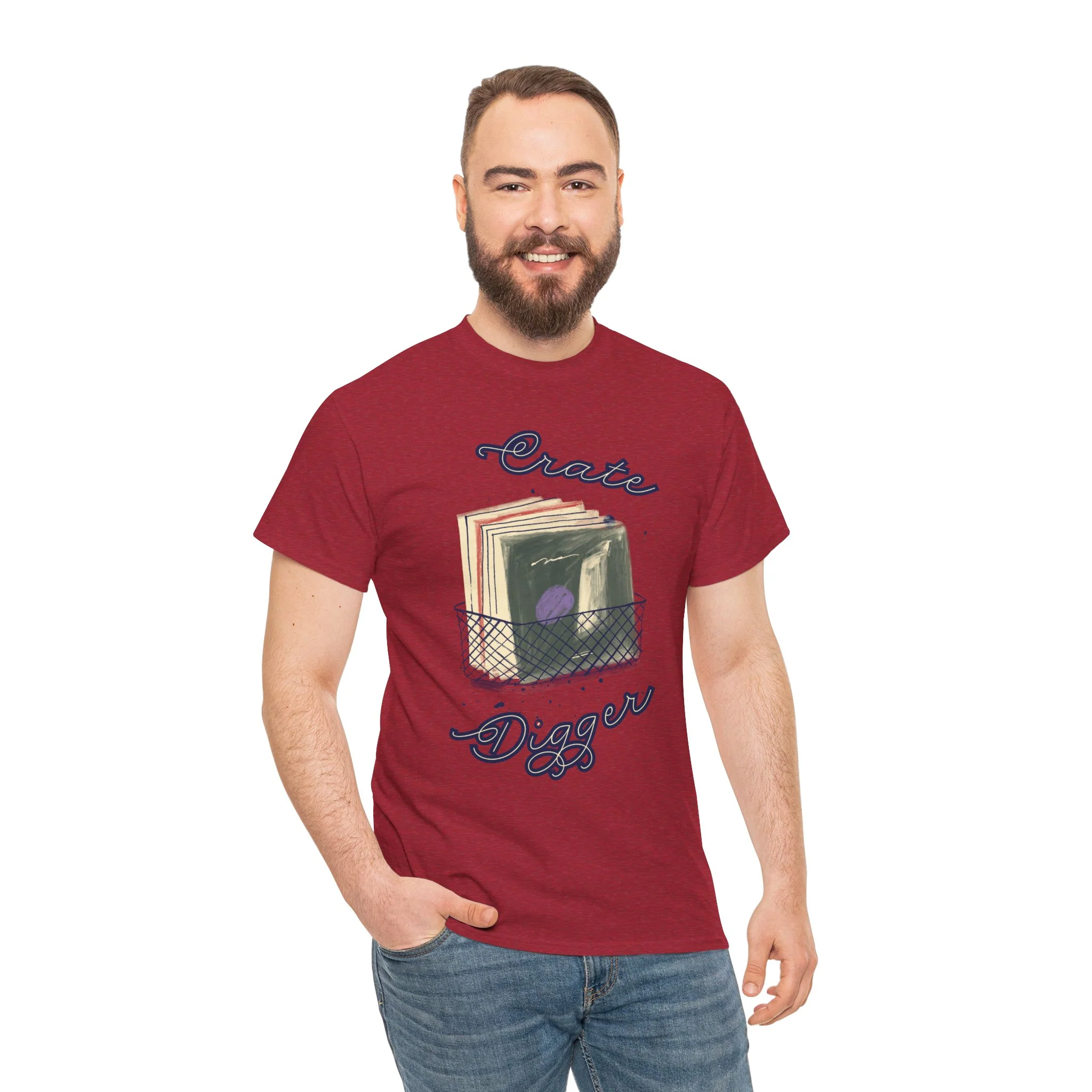 'Crate Digger' Vinyl Records Men's T-Shirt - Image 24