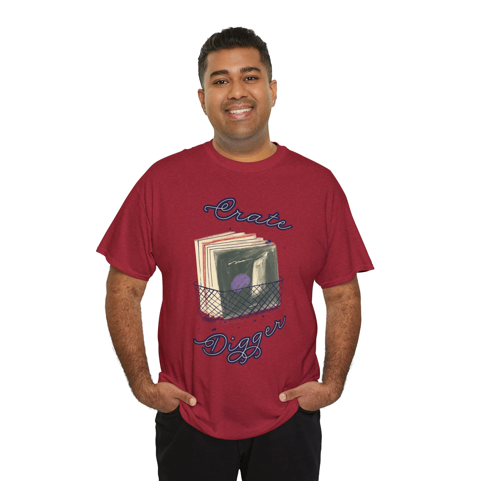 'Crate Digger' Vinyl Records Men's T-Shirt - Image 25