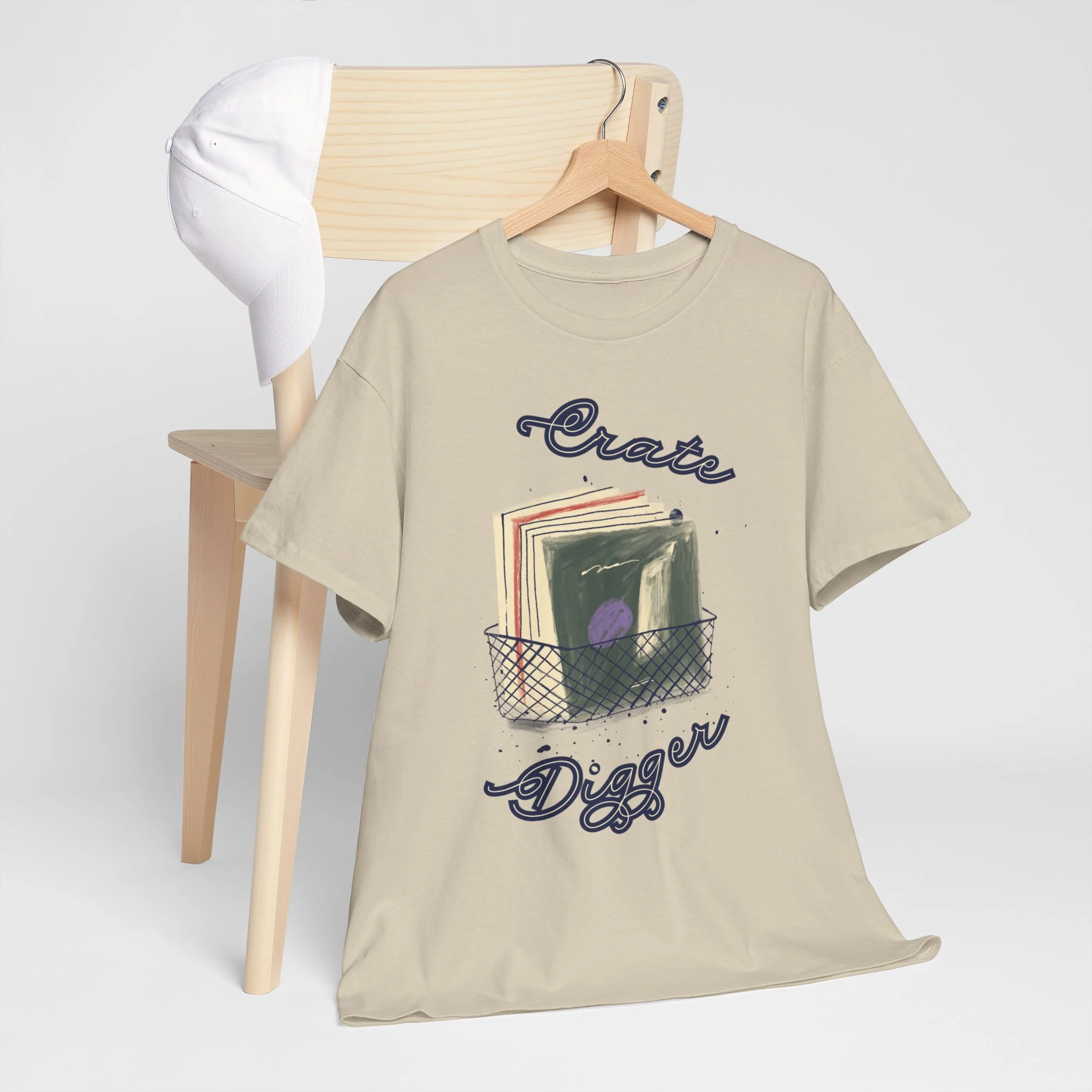 'Crate Digger' Vinyl Records Men's T-Shirt - Image 31