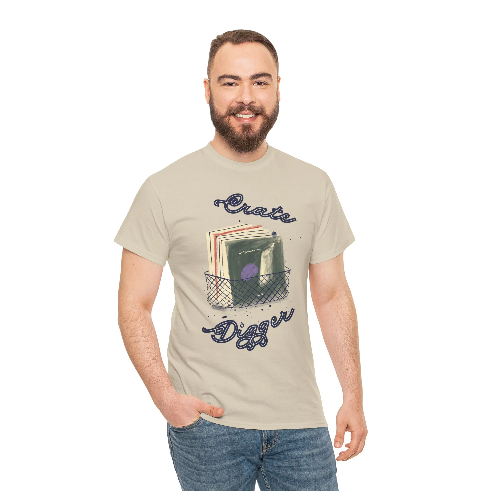 'Crate Digger' Vinyl Records Men's T-Shirt - Image 33