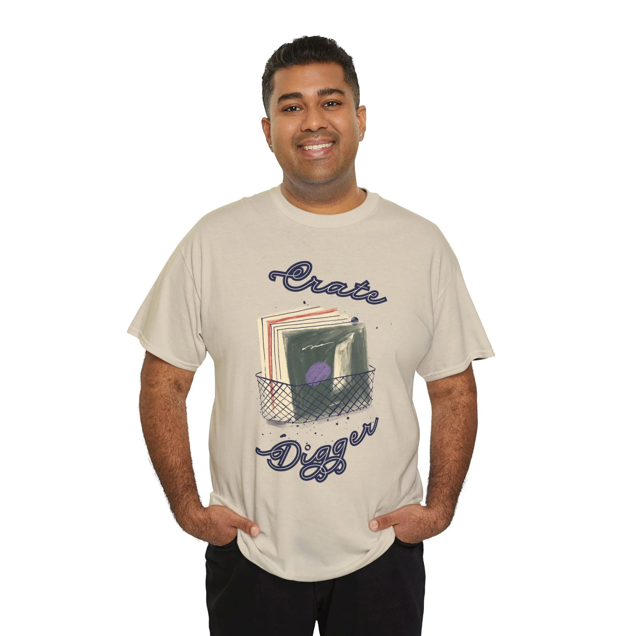 'Crate Digger' Vinyl Records Men's T-Shirt - Image 34