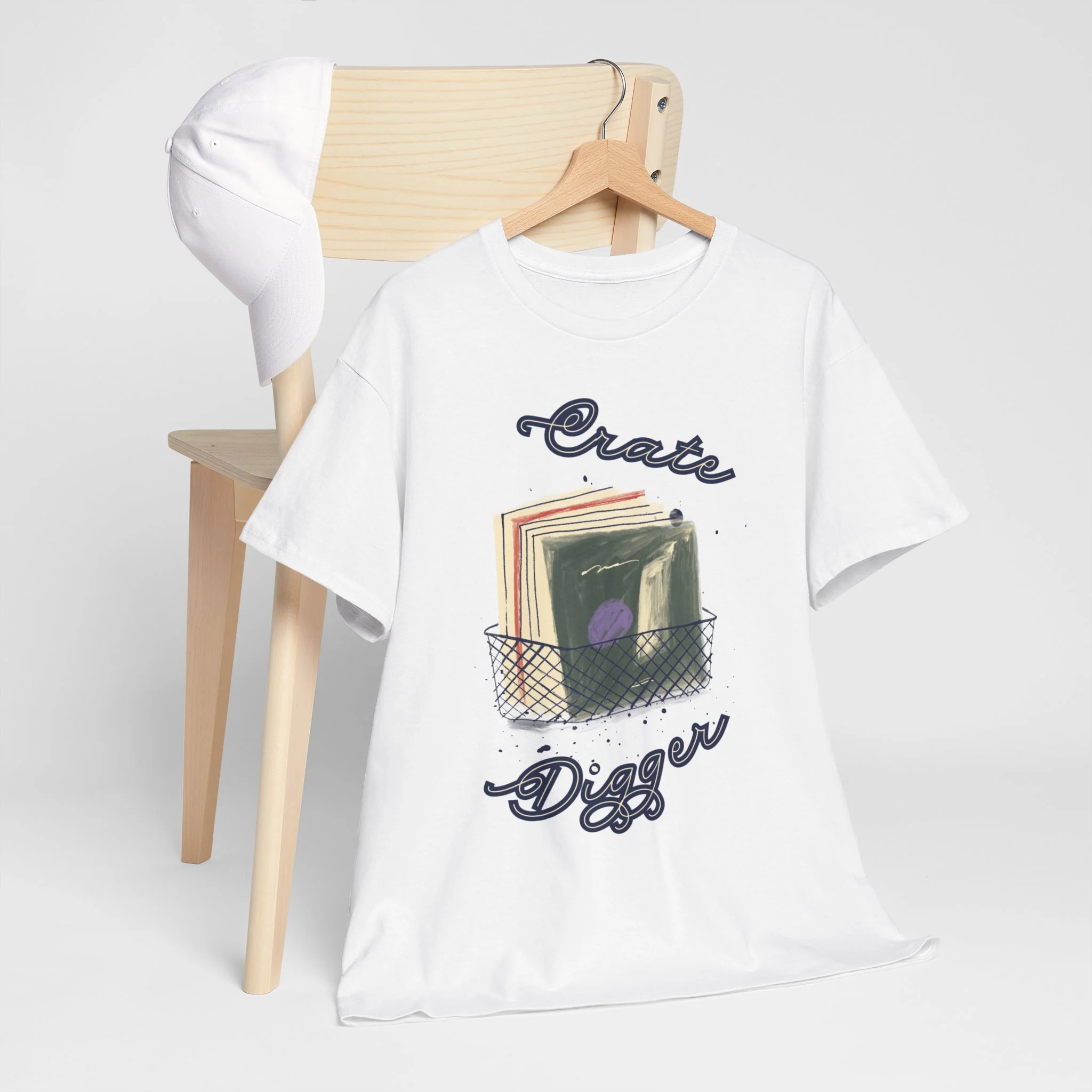 'Crate Digger' Vinyl Records Men's T-Shirt - Image 39