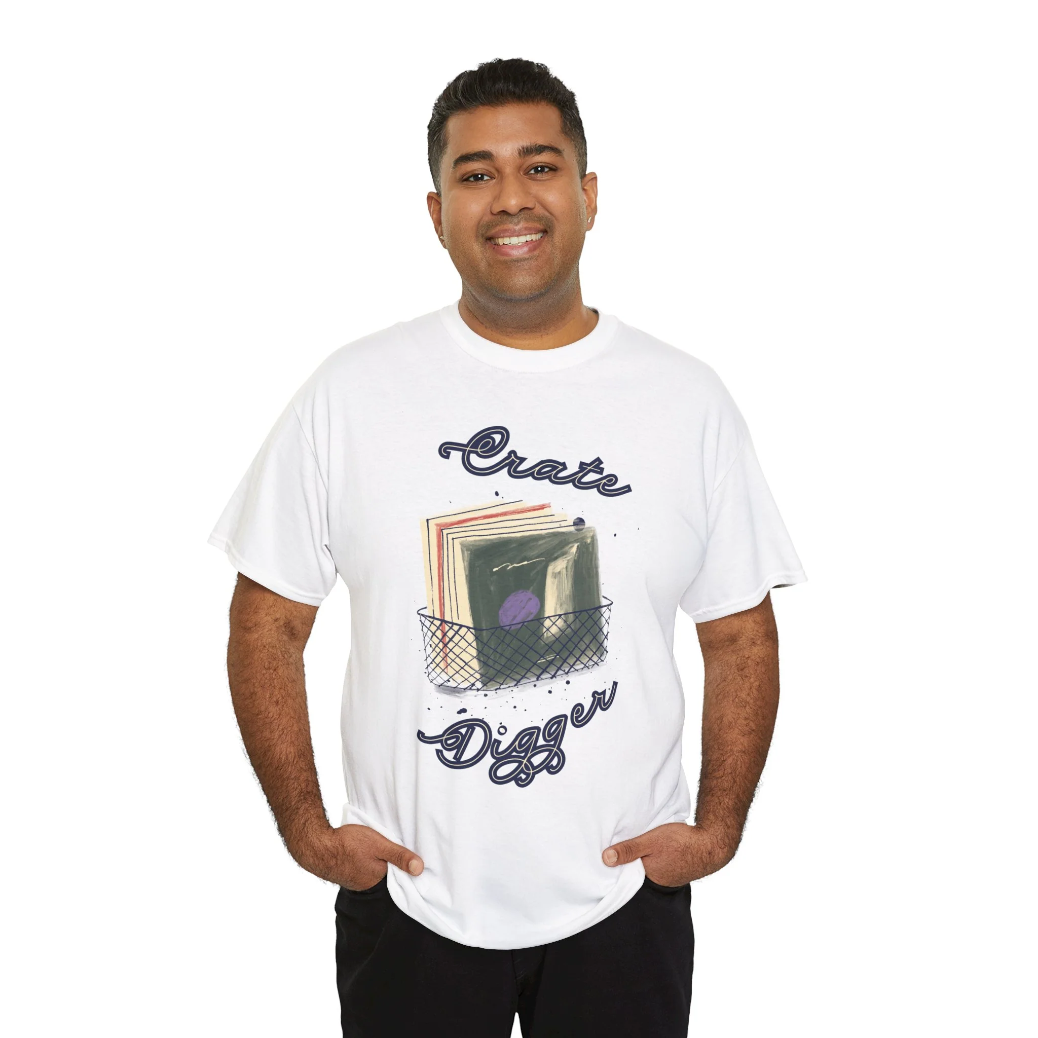 'Crate Digger' Vinyl Records Men's T-Shirt - Image 43