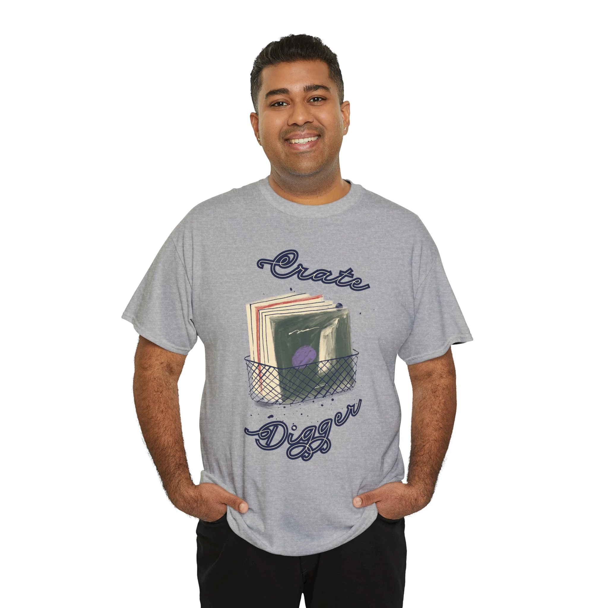 'Crate Digger' Vinyl Records Men's T-Shirt - Image 7