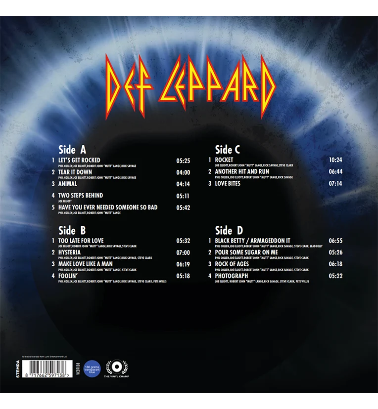 Def Leppard – Don Valley Stadium 1993 (Limited Edition Double-LP on 180g Blue Vinyl) - Image 5
