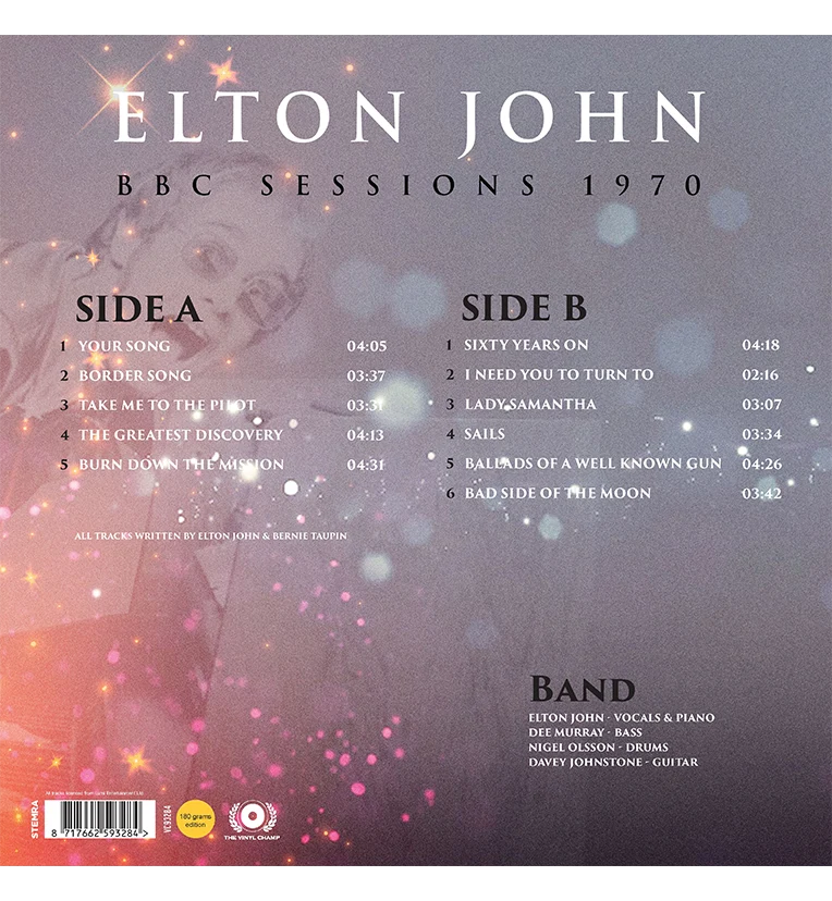 Elton John – BBC Sessions 1970 (Limited Edition 12-Inch Album on 180g Clear Vinyl) - Image 3
