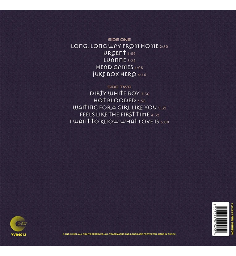 Foreigner – A Long, Long Way from Home (Special Edition 12-Inch Album on Yellow Vinyl) - Image 3
