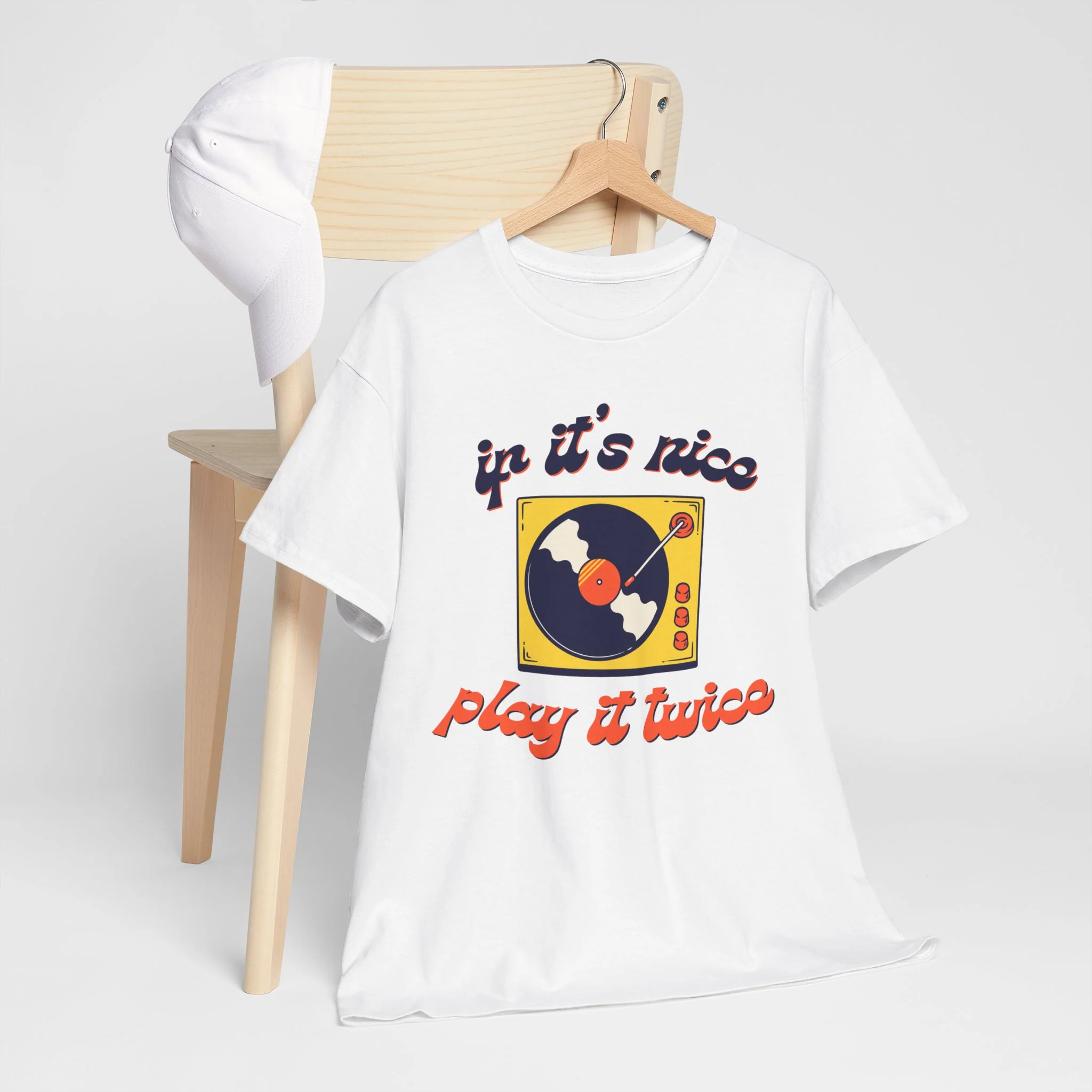 'If It’s Nice, Play It Twice' Vinyl T-Shirt - Image 13