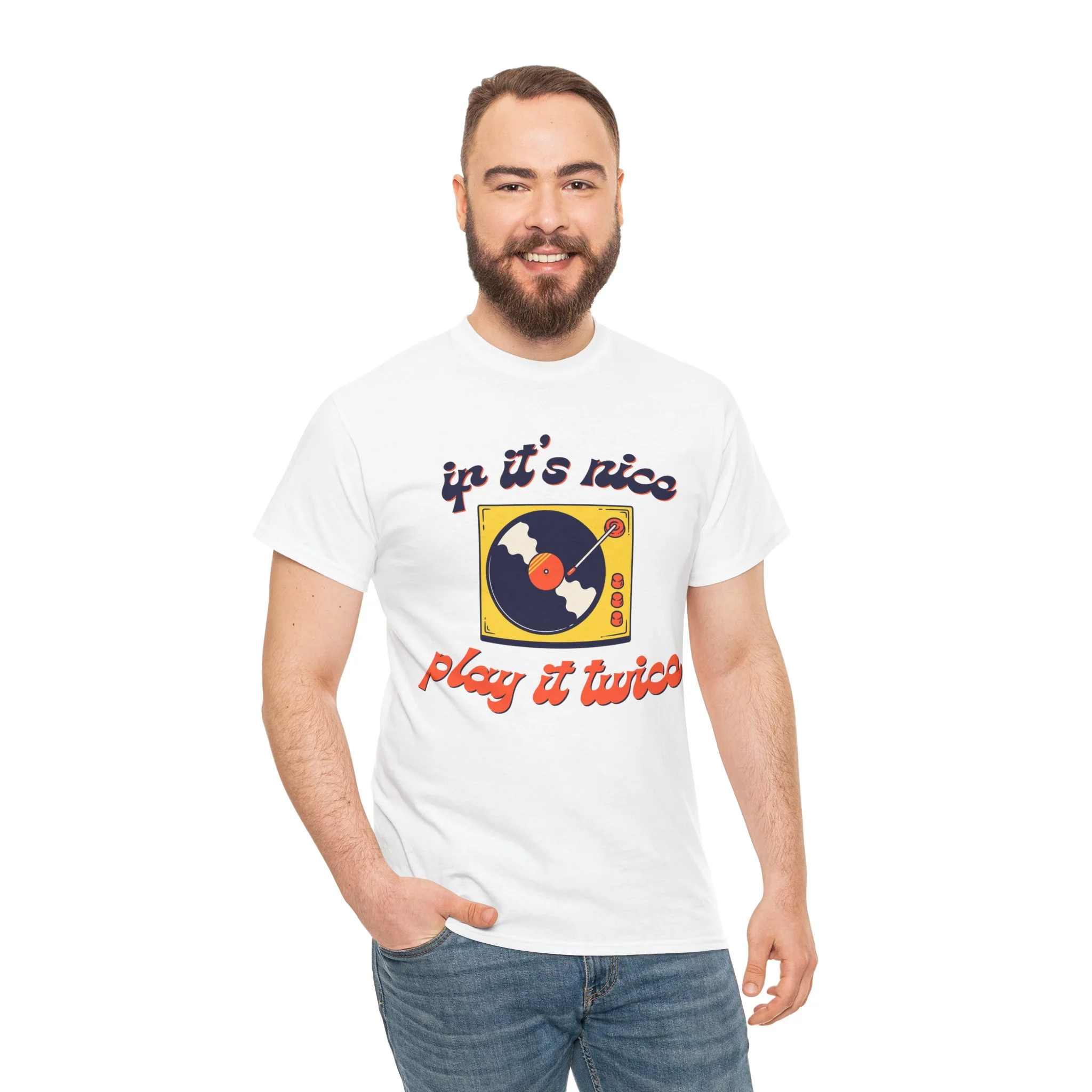 'If It’s Nice, Play It Twice' Vinyl T-Shirt - Image 15