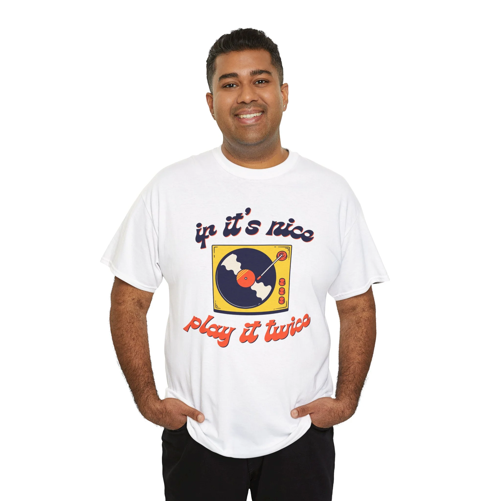 'If It’s Nice, Play It Twice' Vinyl T-Shirt - Image 16