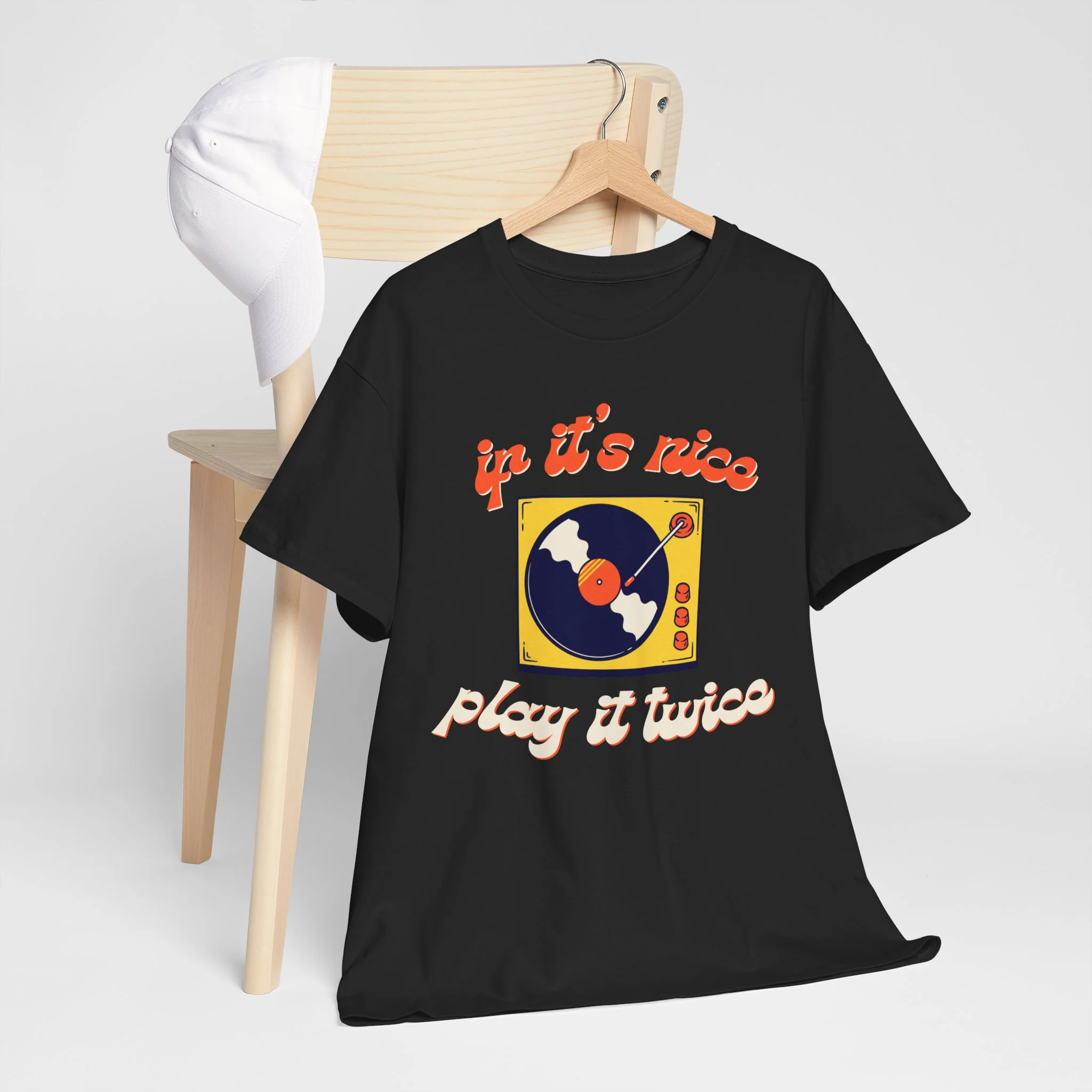 'If It’s Nice, Play It Twice' Vinyl T-Shirt - Image 22