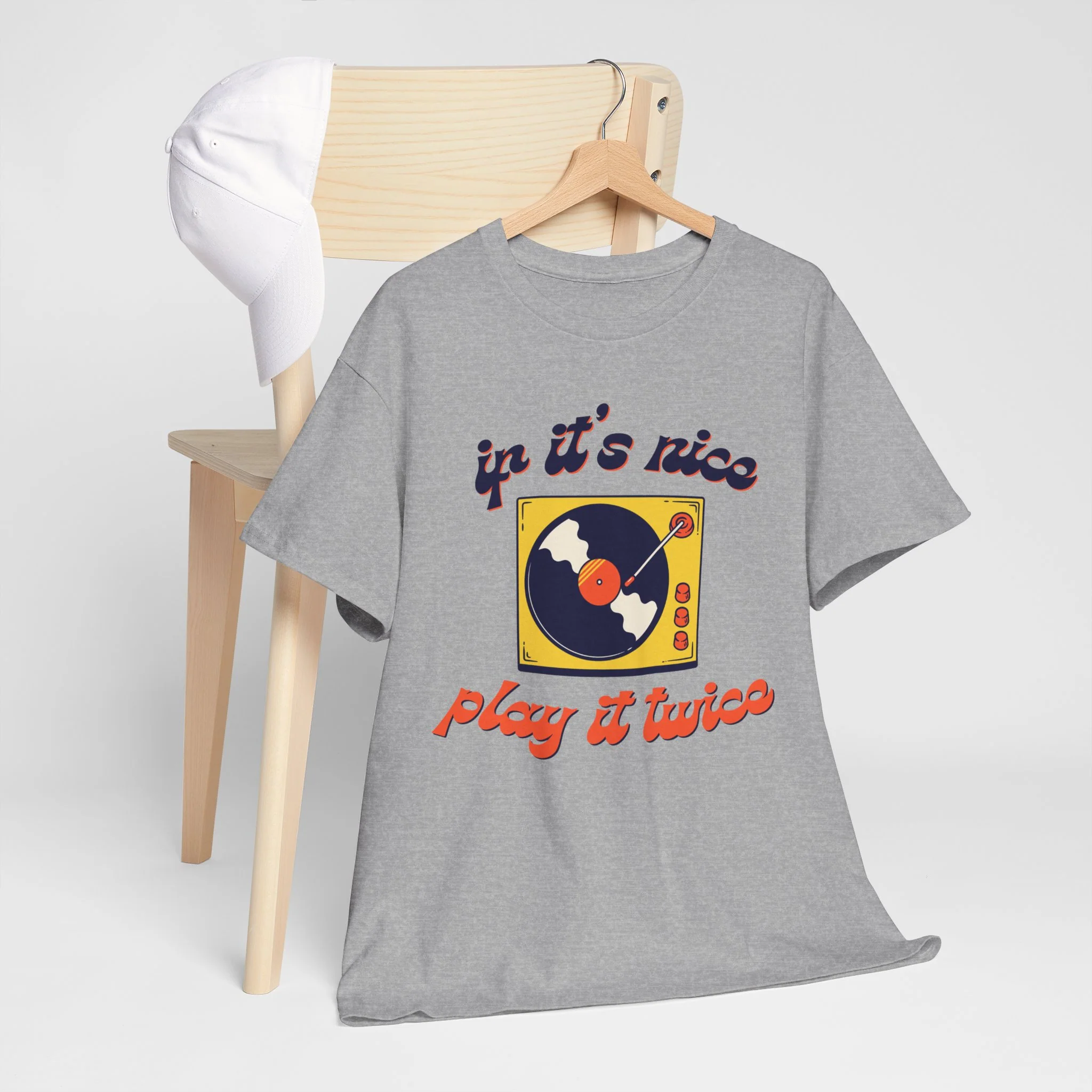'If It’s Nice, Play It Twice' Vinyl T-Shirt - Image 31