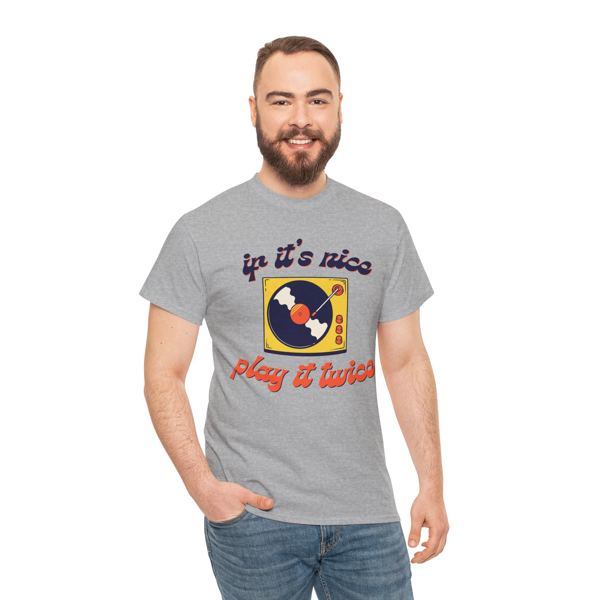 'If It’s Nice, Play It Twice' Vinyl T-Shirt - Image 33