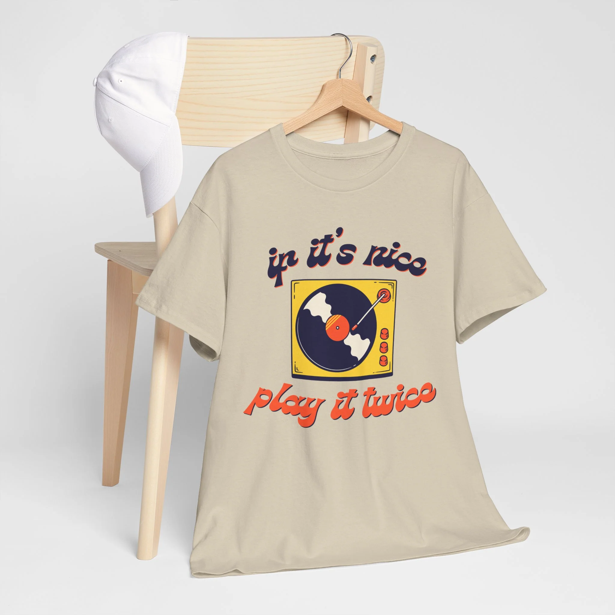 'If It’s Nice, Play It Twice' Vinyl T-Shirt - Image 4