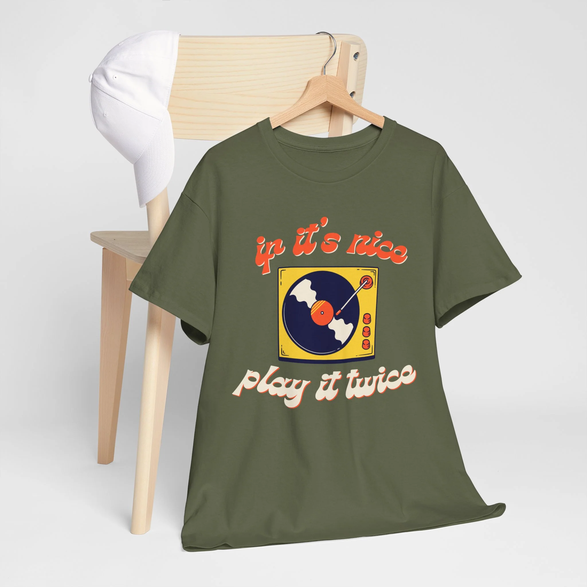 'If It’s Nice, Play It Twice' Vinyl T-Shirt - Image 40