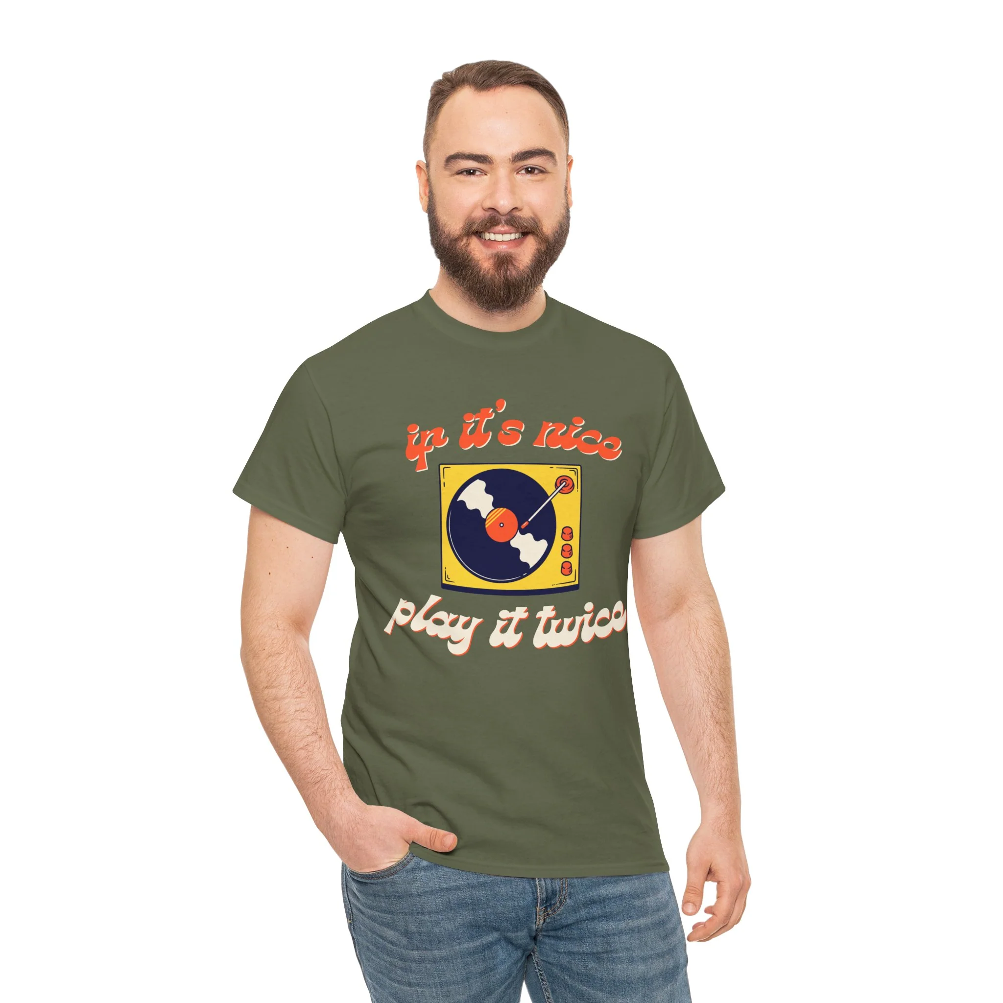 'If It’s Nice, Play It Twice' Vinyl T-Shirt - Image 42
