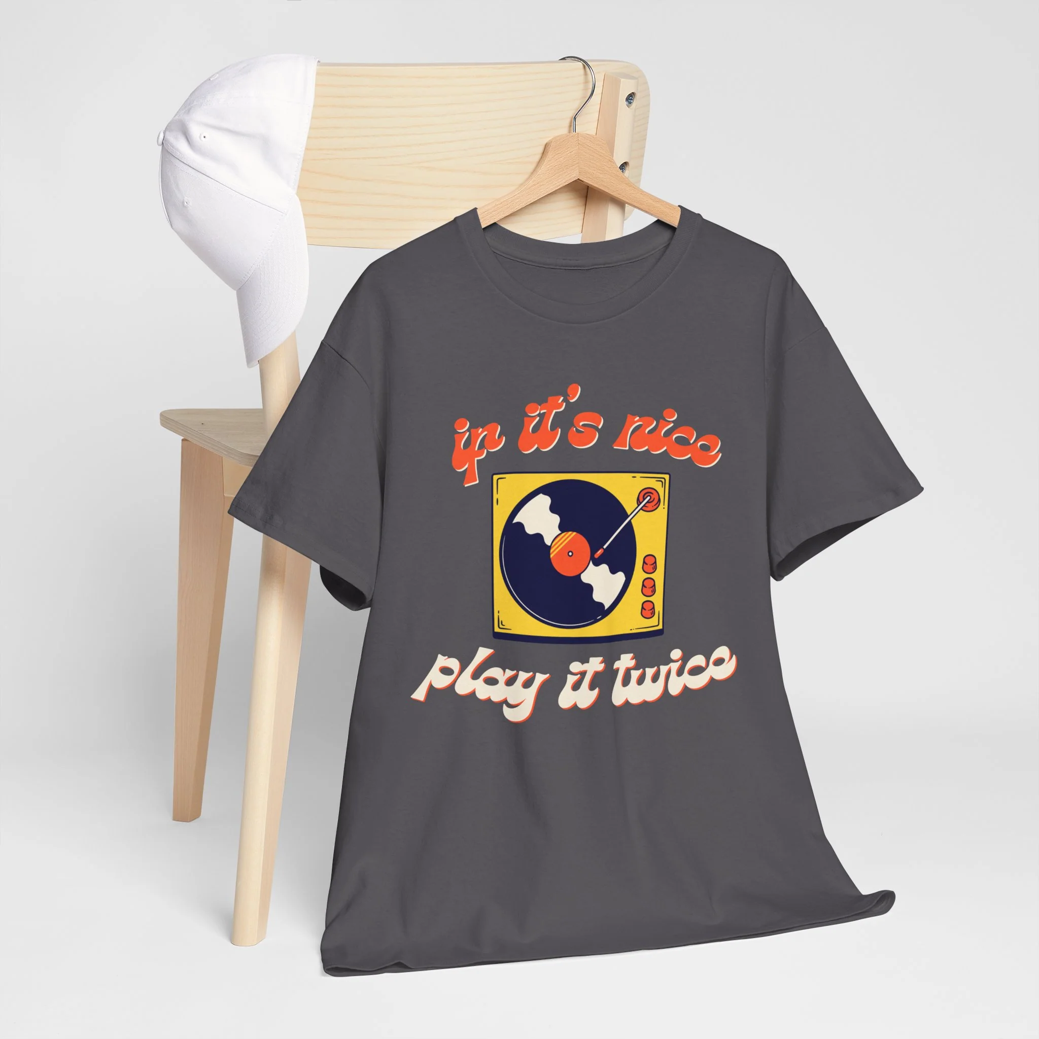 'If It’s Nice, Play It Twice' Vinyl T-Shirt - Image 49