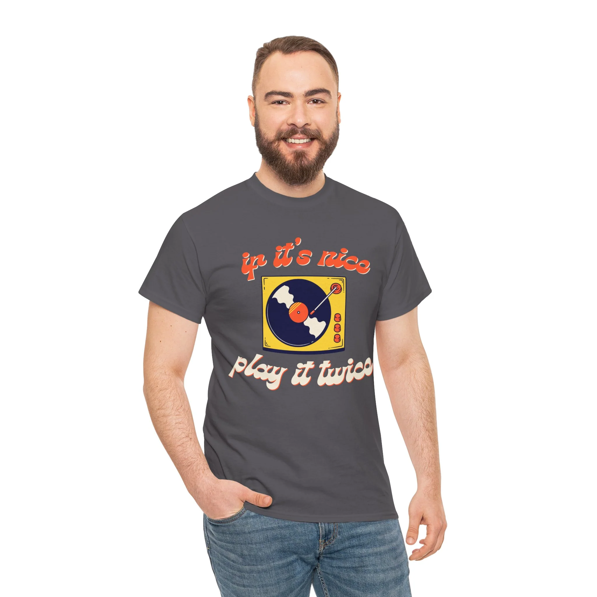 'If It’s Nice, Play It Twice' Vinyl T-Shirt - Image 51