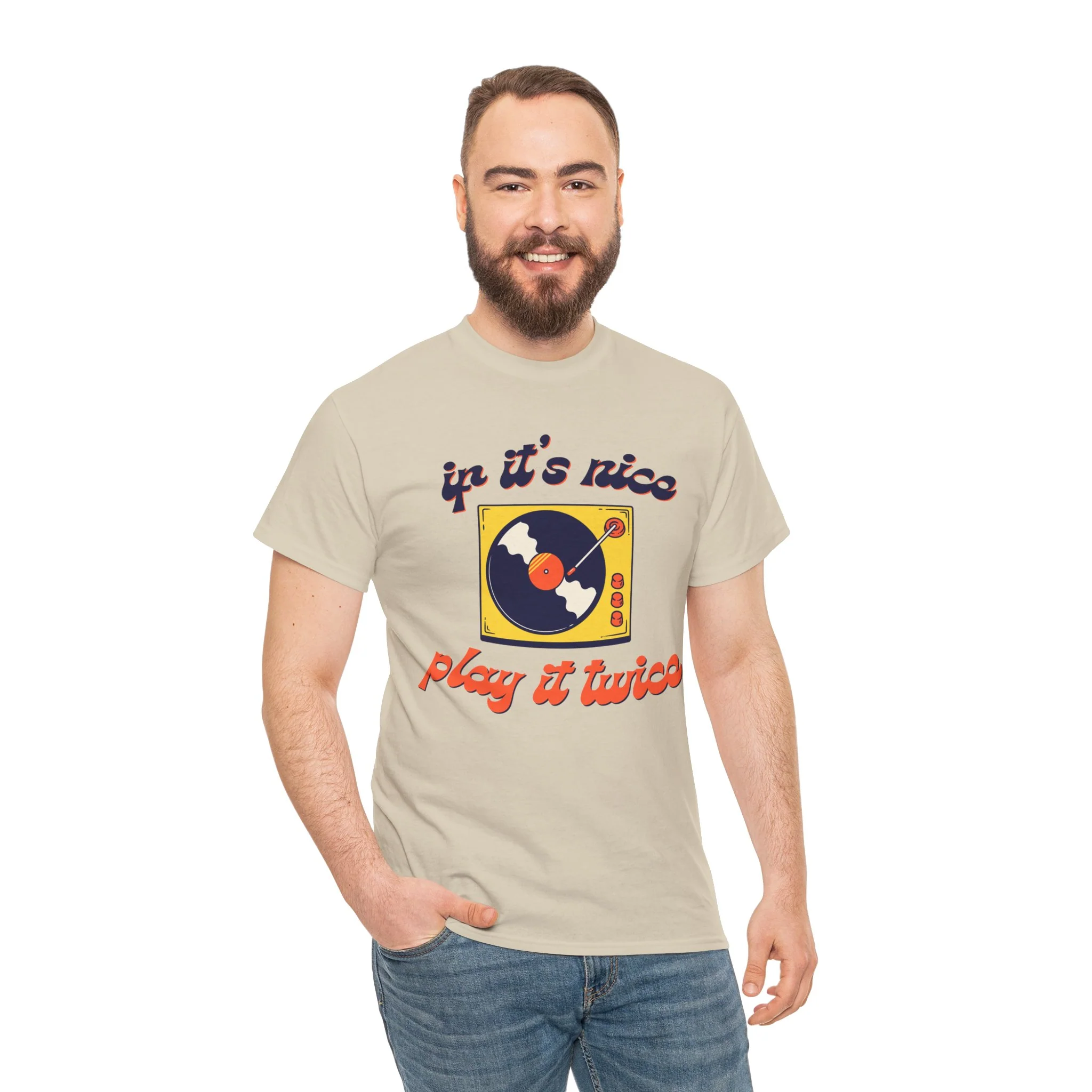 'If It’s Nice, Play It Twice' Vinyl T-Shirt - Image 6