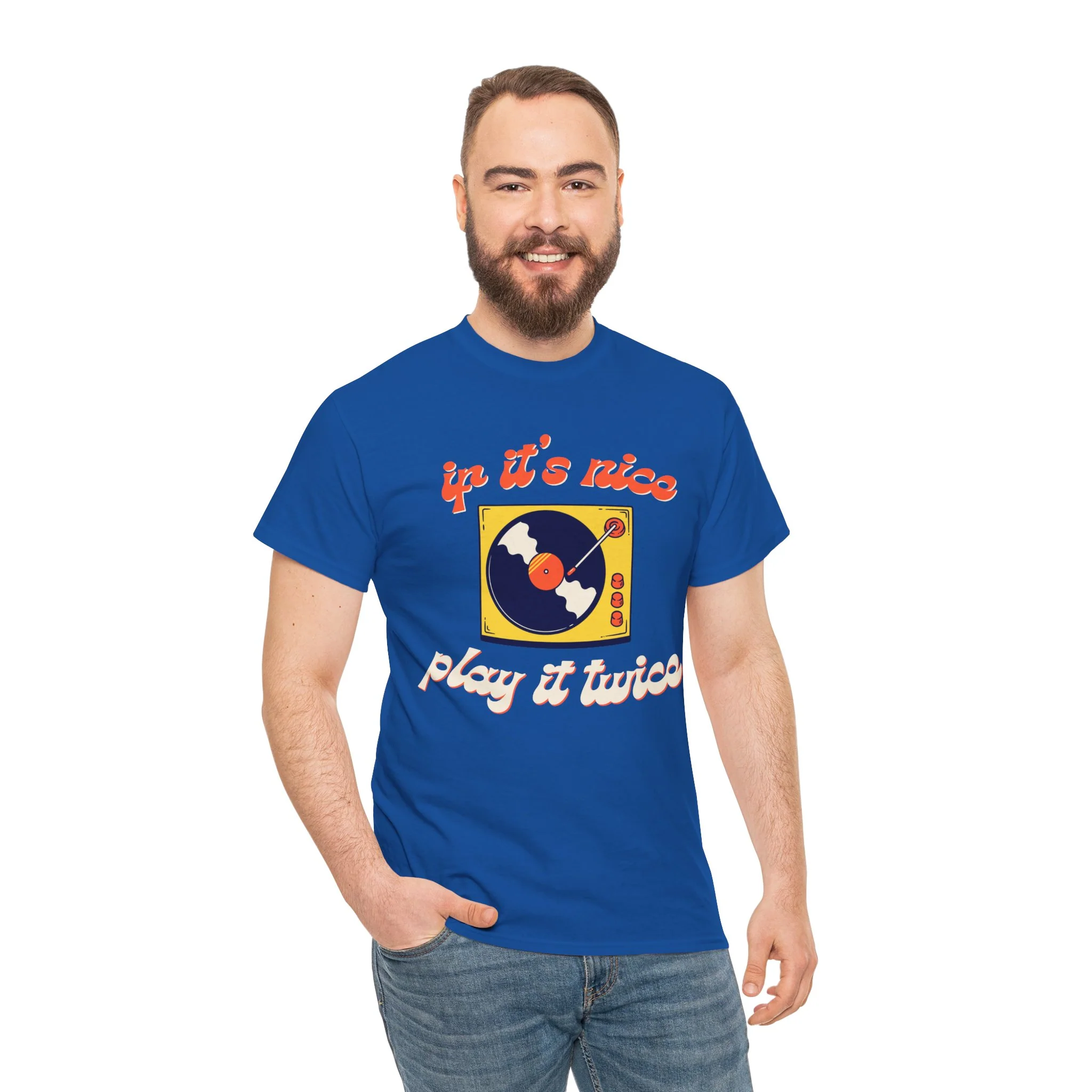 'If It’s Nice, Play It Twice' Vinyl T-Shirt - Image 60