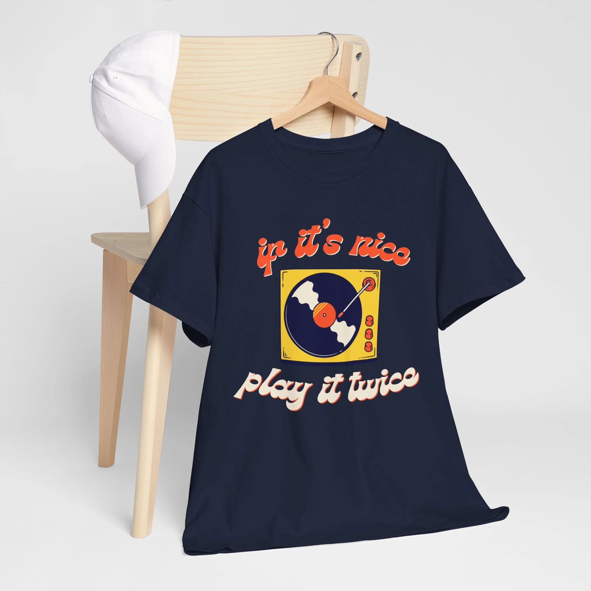 'If It’s Nice, Play It Twice' Vinyl T-Shirt - Image 67