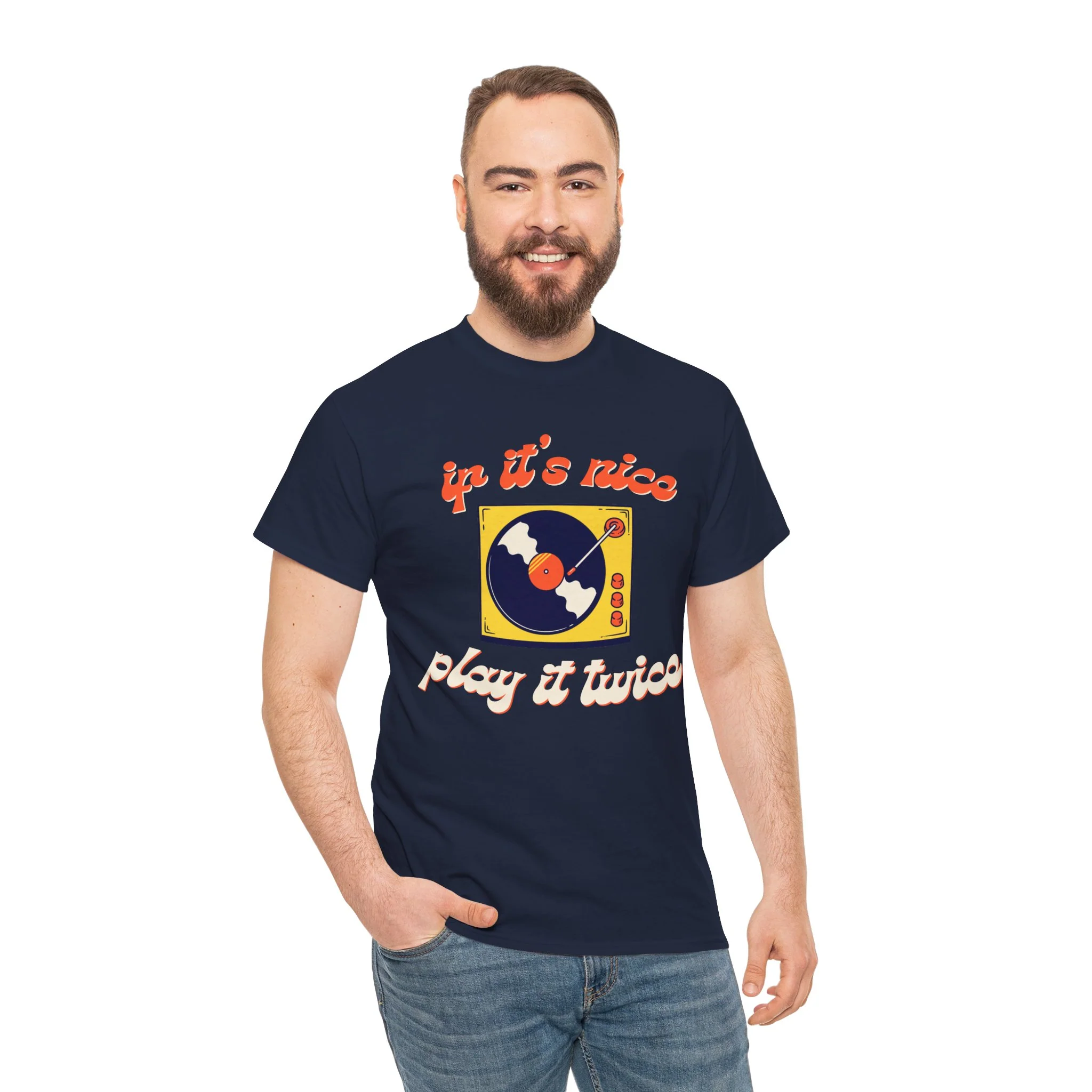 'If It’s Nice, Play It Twice' Vinyl T-Shirt - Image 69