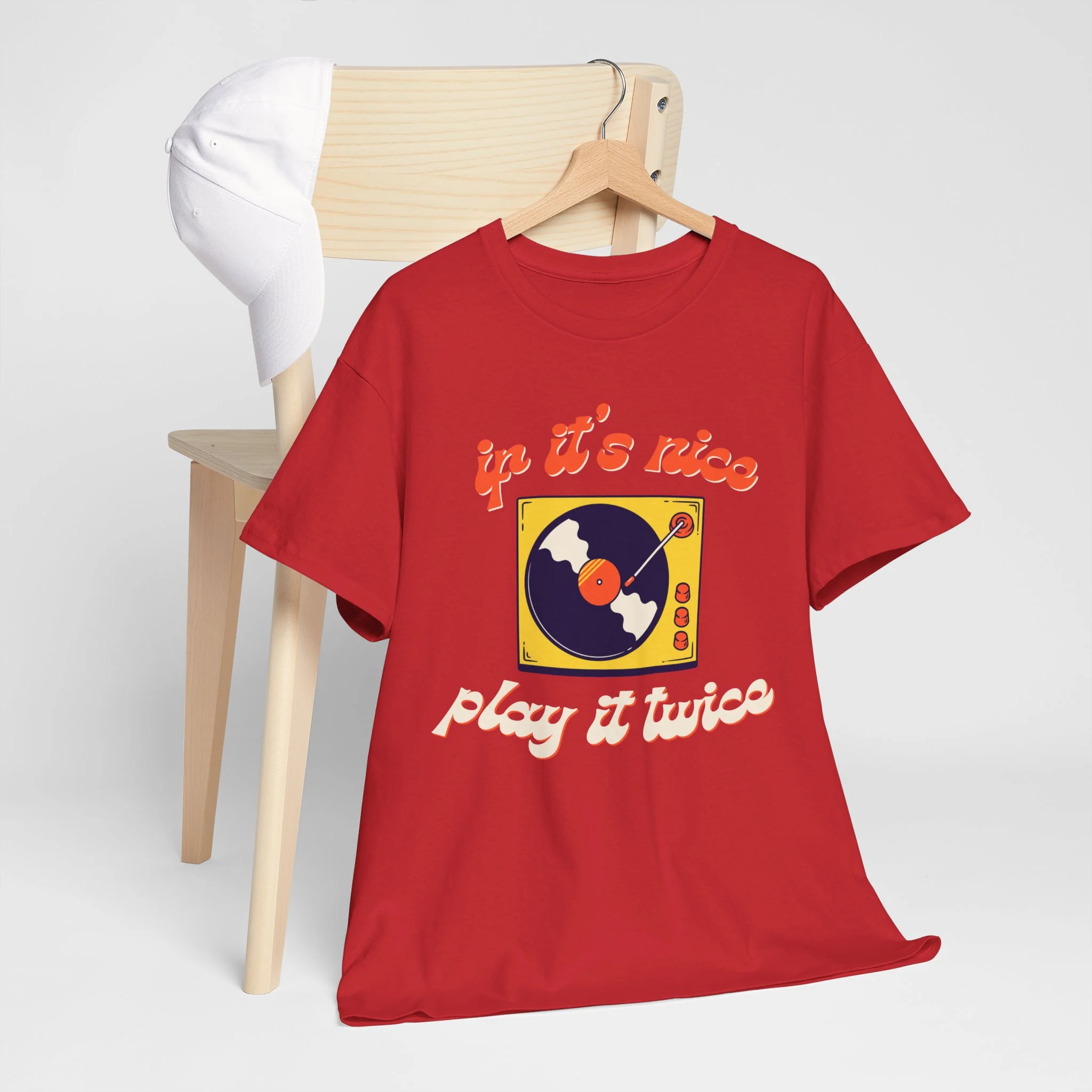 'If It’s Nice, Play It Twice' Vinyl T-Shirt - Image 76