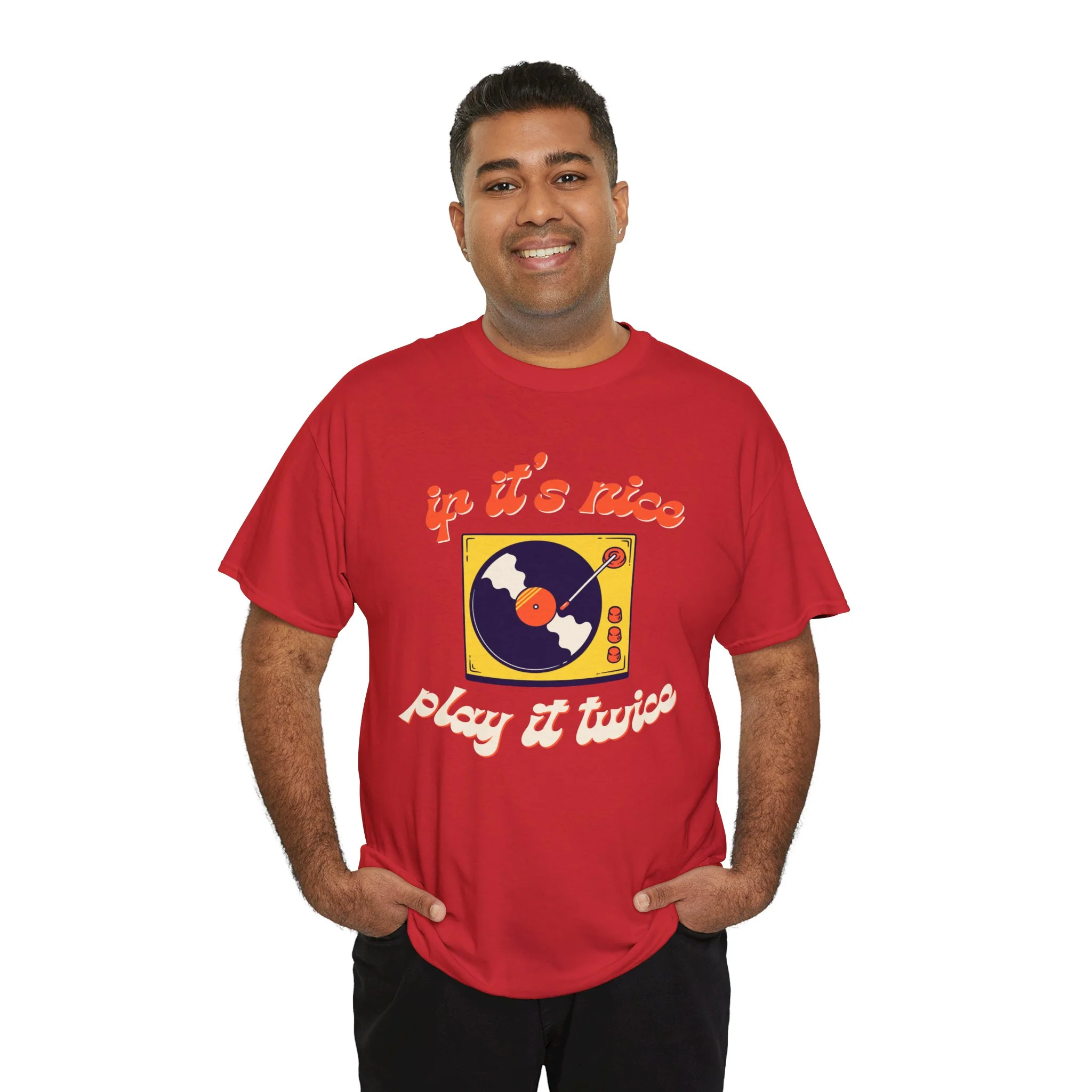 'If It’s Nice, Play It Twice' Vinyl T-Shirt - Image 79