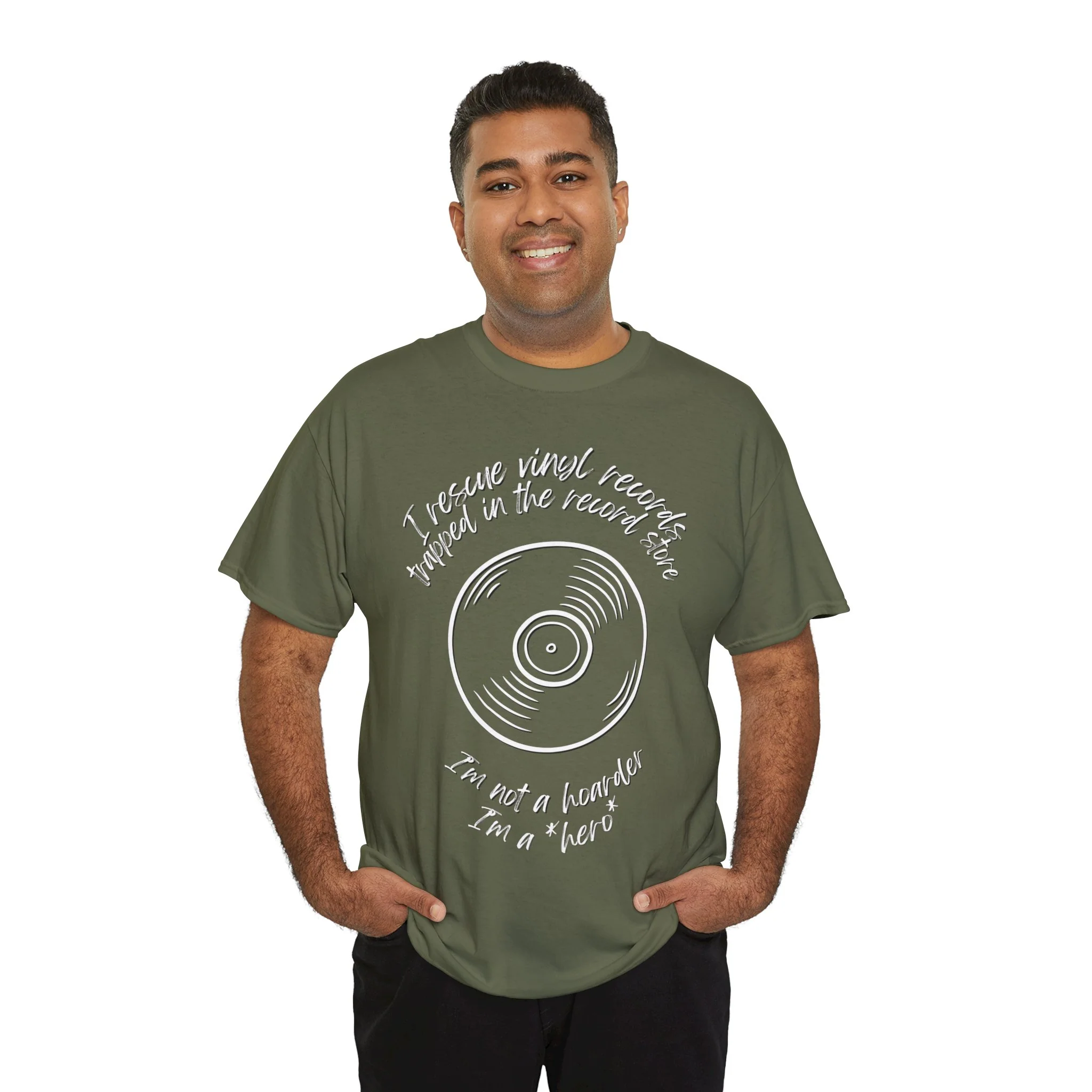 'I'm Not a Hoarder, I'm a Hero' Men's Vinyl T-Shirt - Image 25