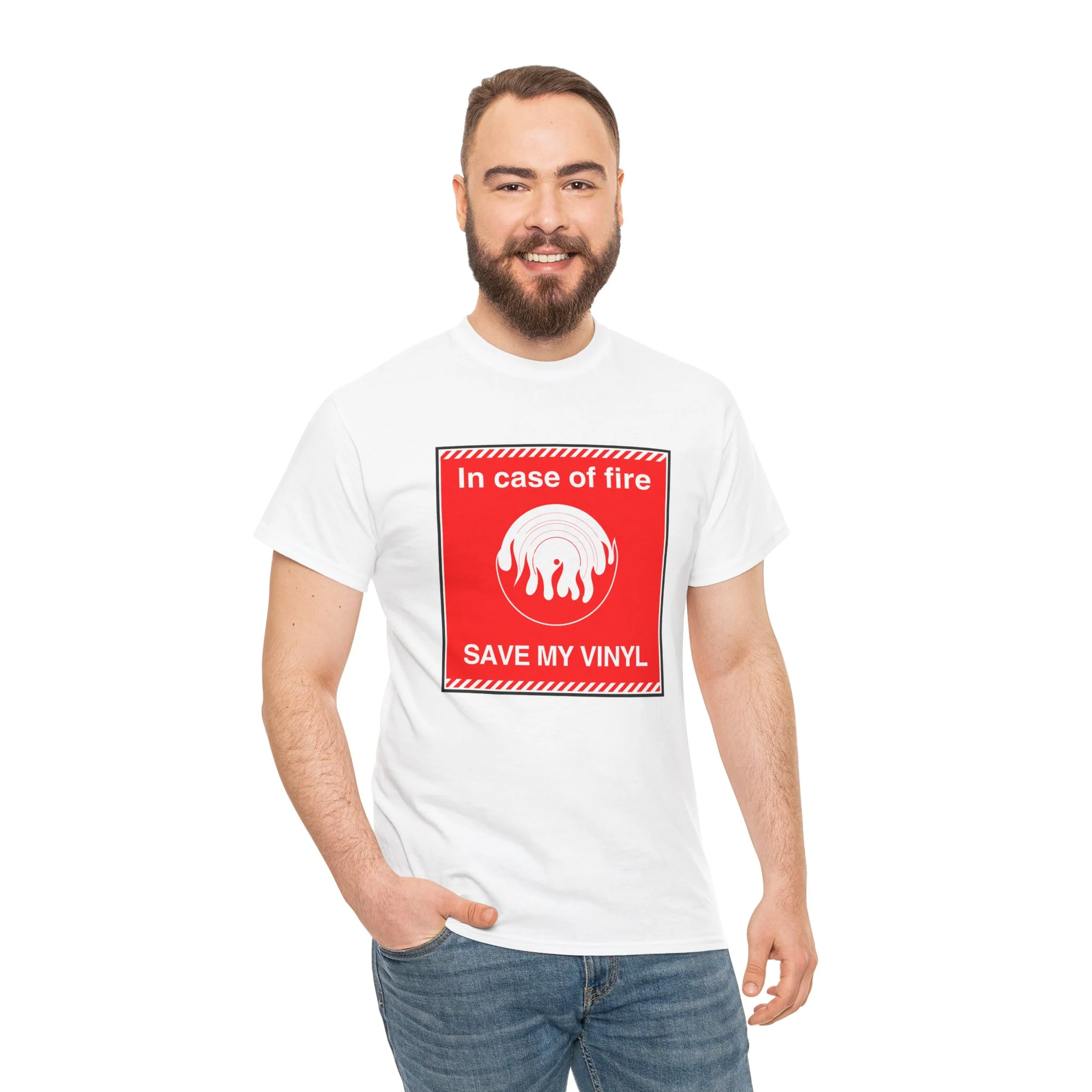 'In Case of Fire, Save My Vinyl' T-Shirt - Image 15