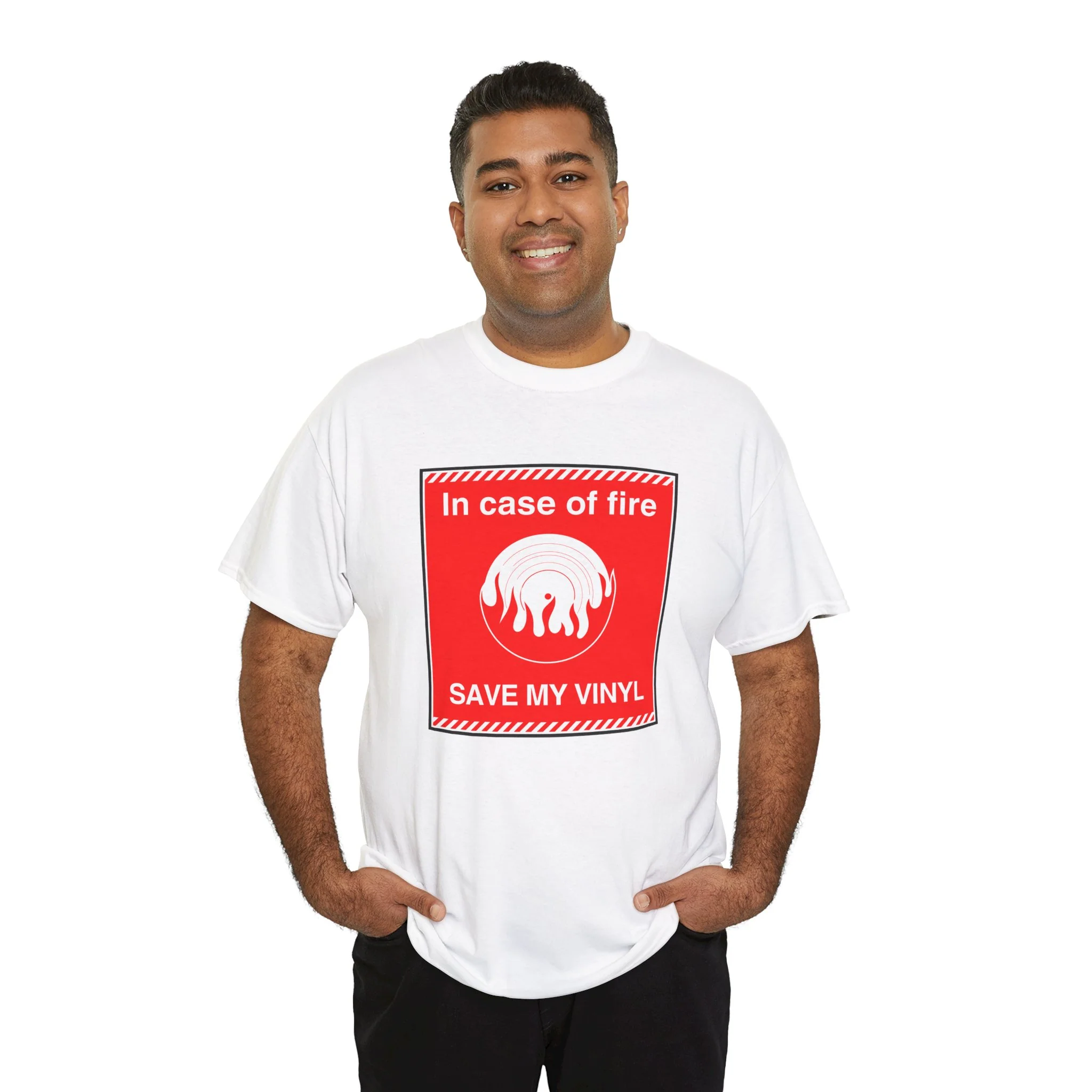 'In Case of Fire, Save My Vinyl' T-Shirt - Image 16