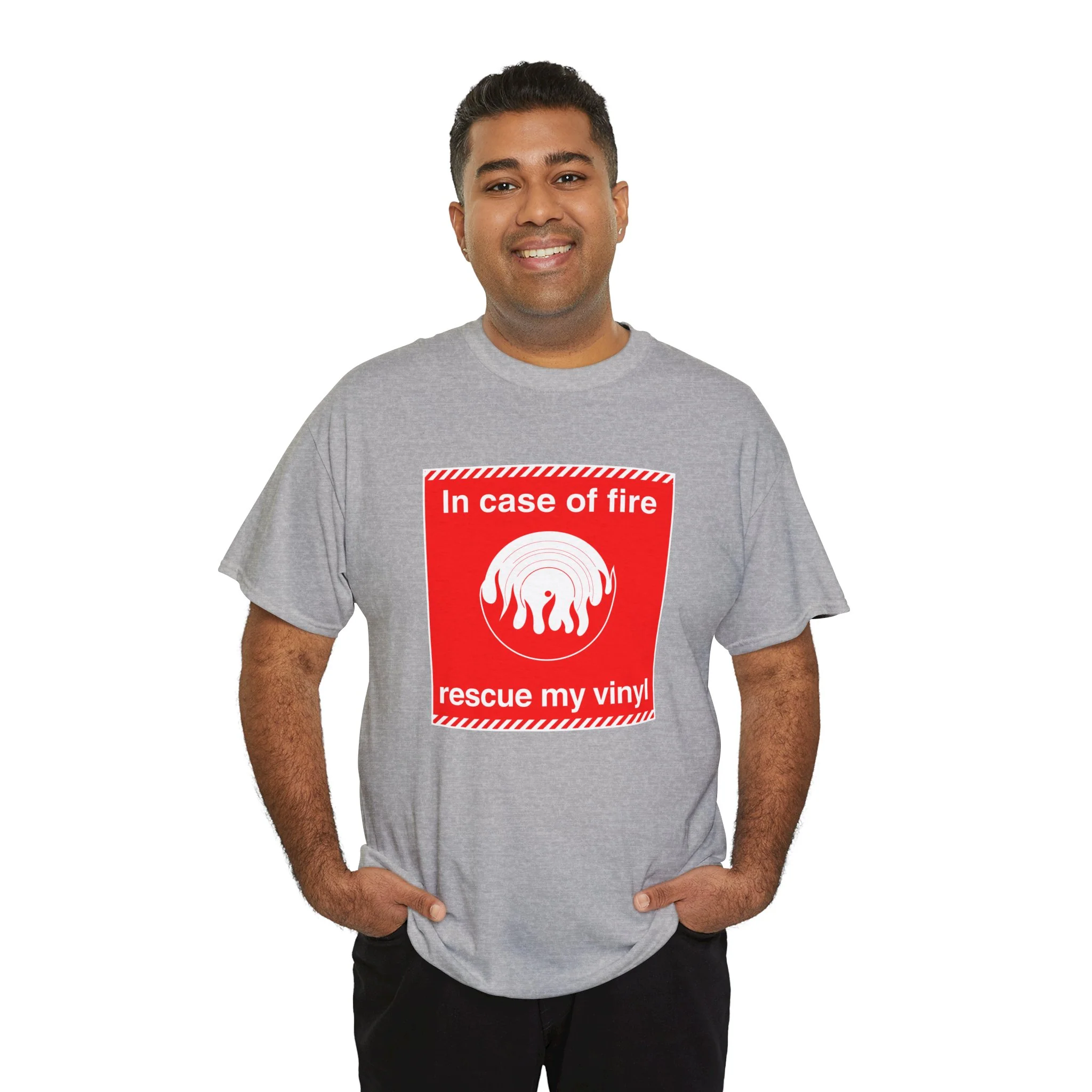 'In Case of Fire, Save My Vinyl' T-Shirt - Image 34