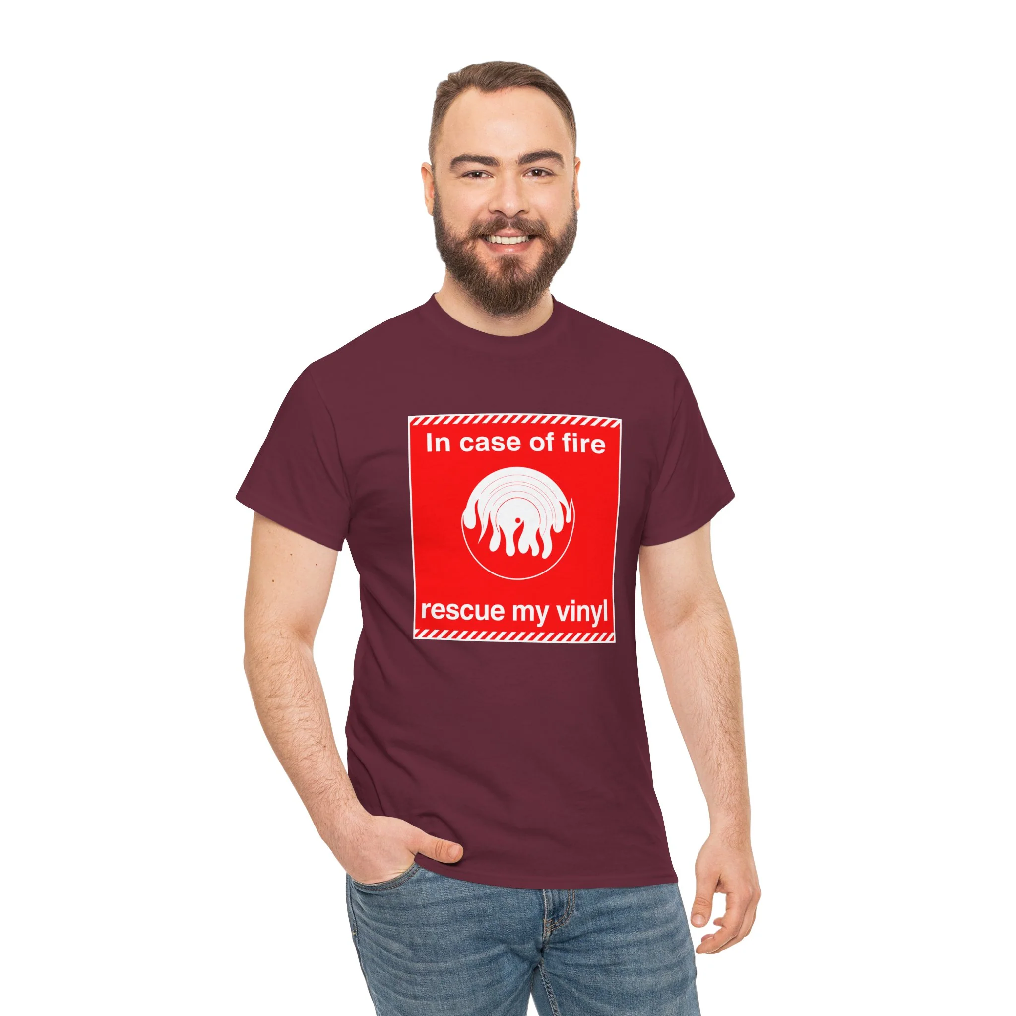 'In Case of Fire, Save My Vinyl' T-Shirt - Image 42