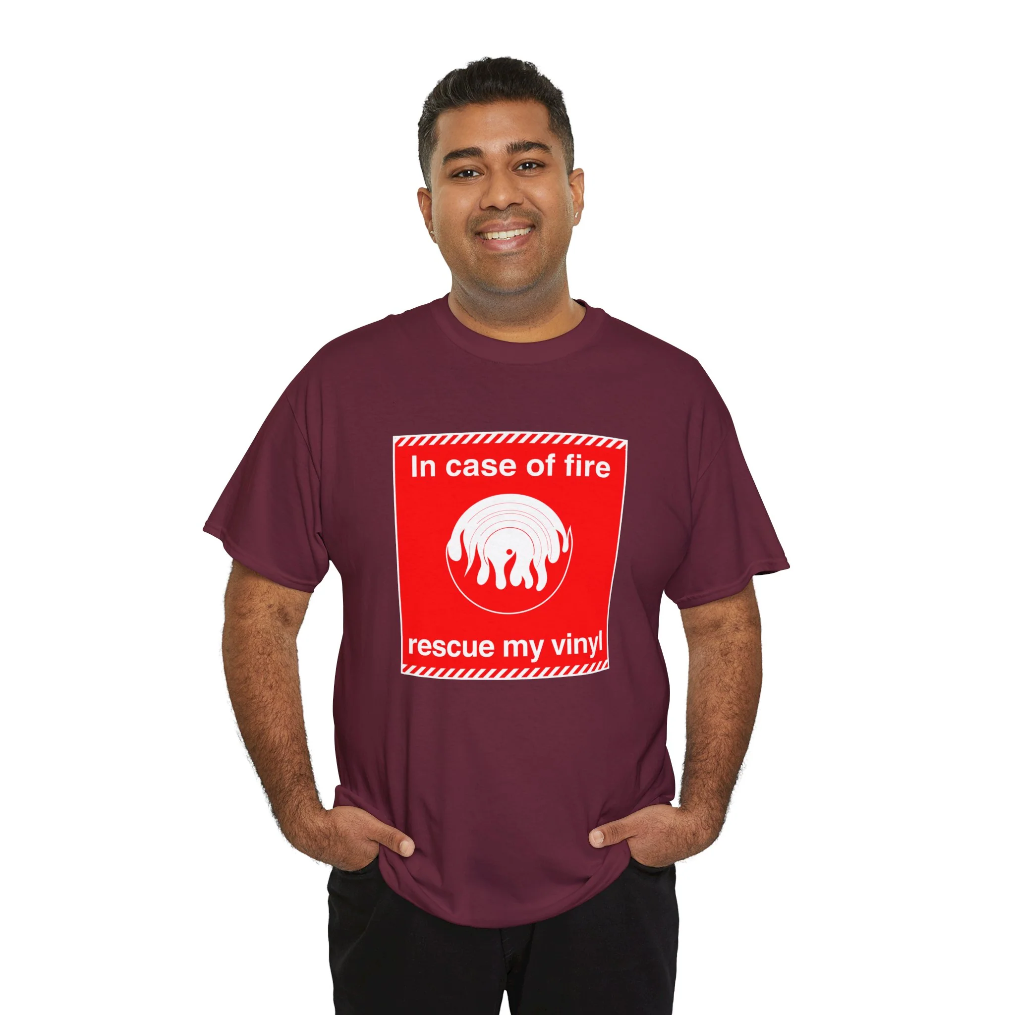 'In Case of Fire, Save My Vinyl' T-Shirt - Image 43