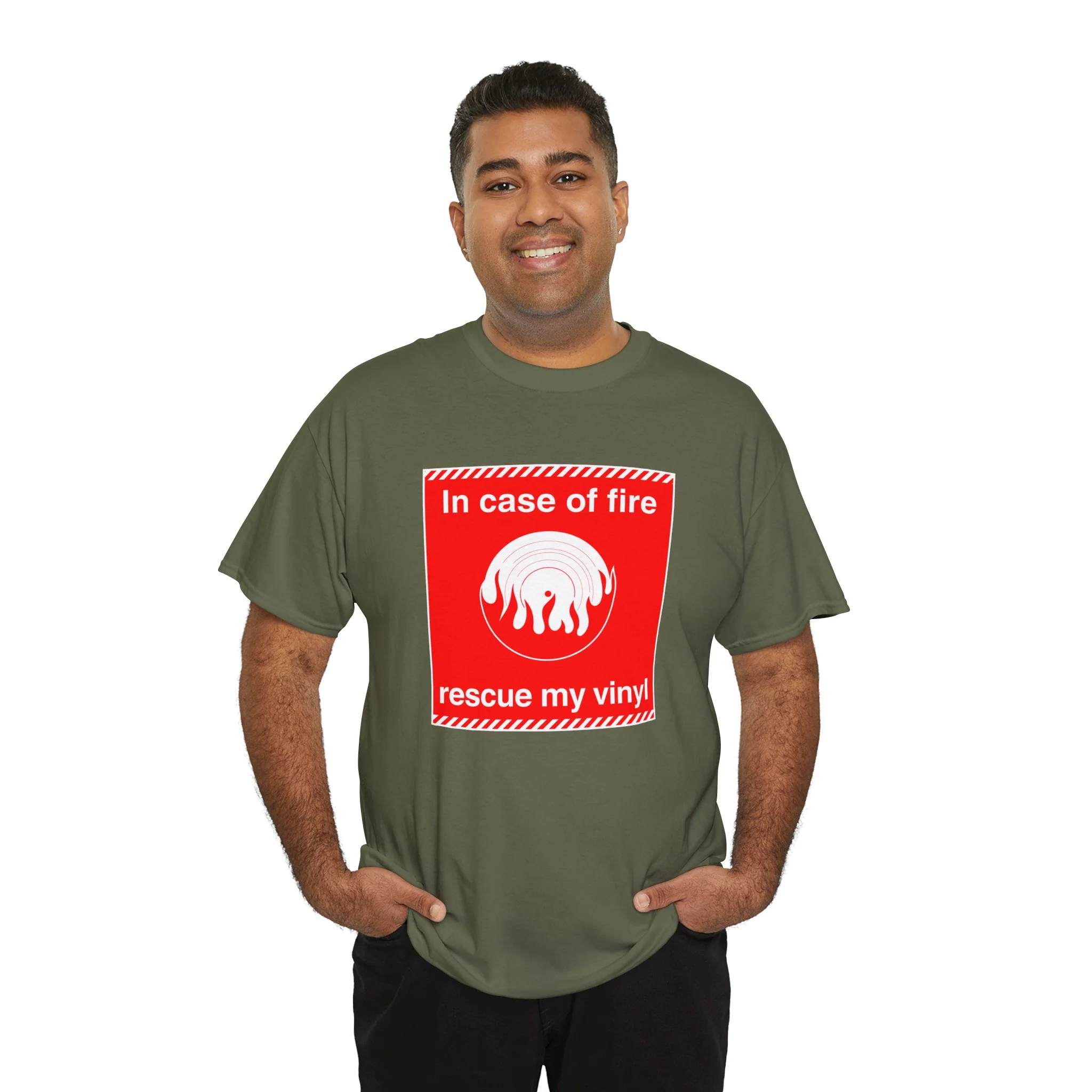 'In Case of Fire, Save My Vinyl' T-Shirt - Image 52
