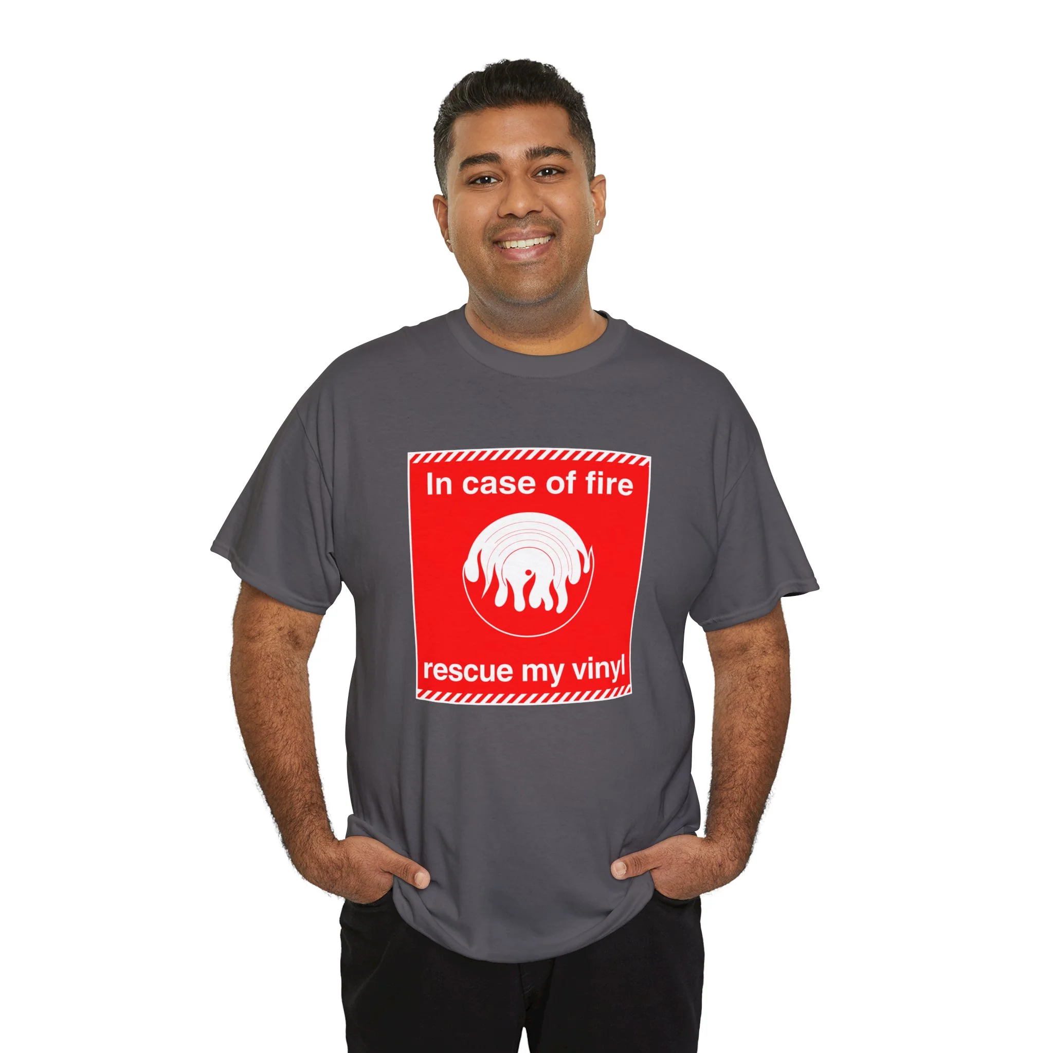'In Case of Fire, Save My Vinyl' T-Shirt - Image 61