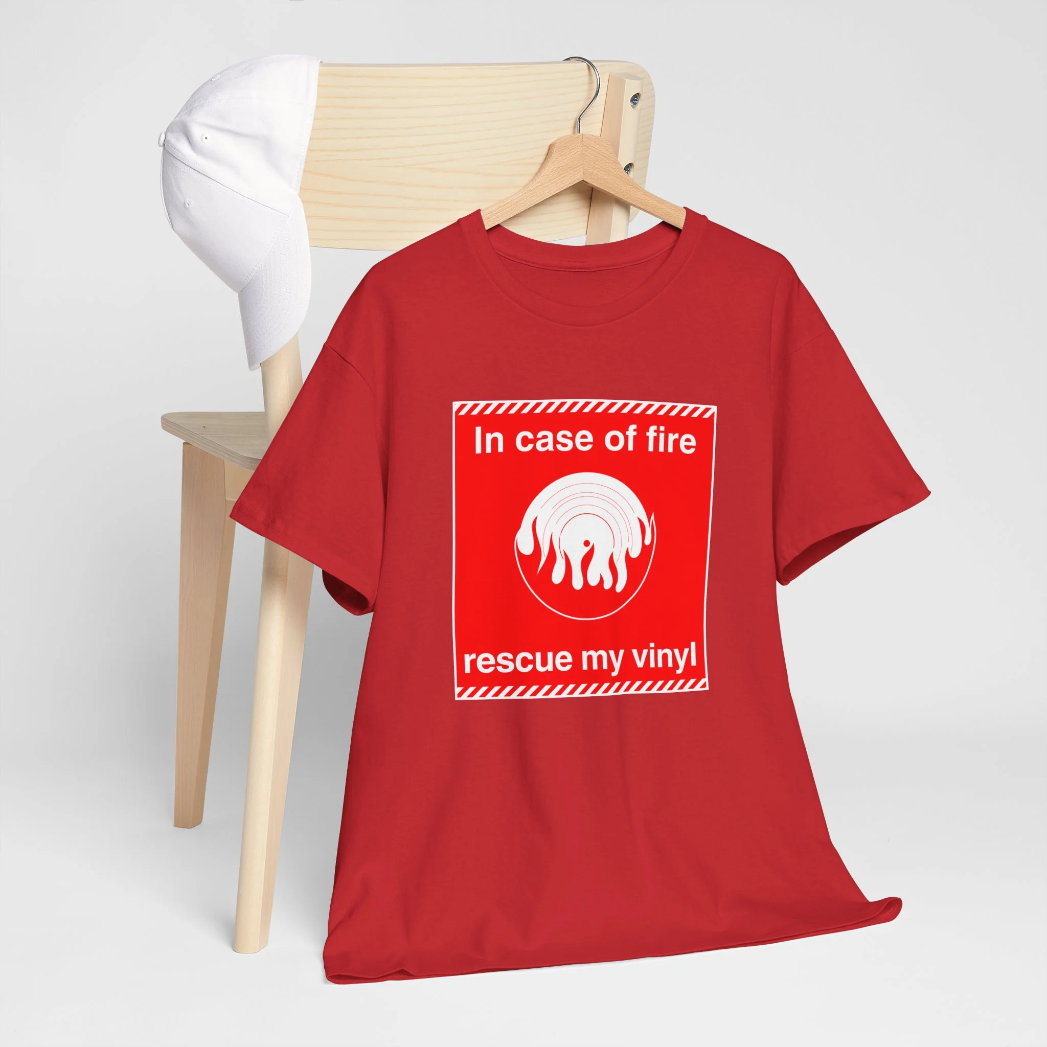 'In Case of Fire, Save My Vinyl' T-Shirt - Image 85