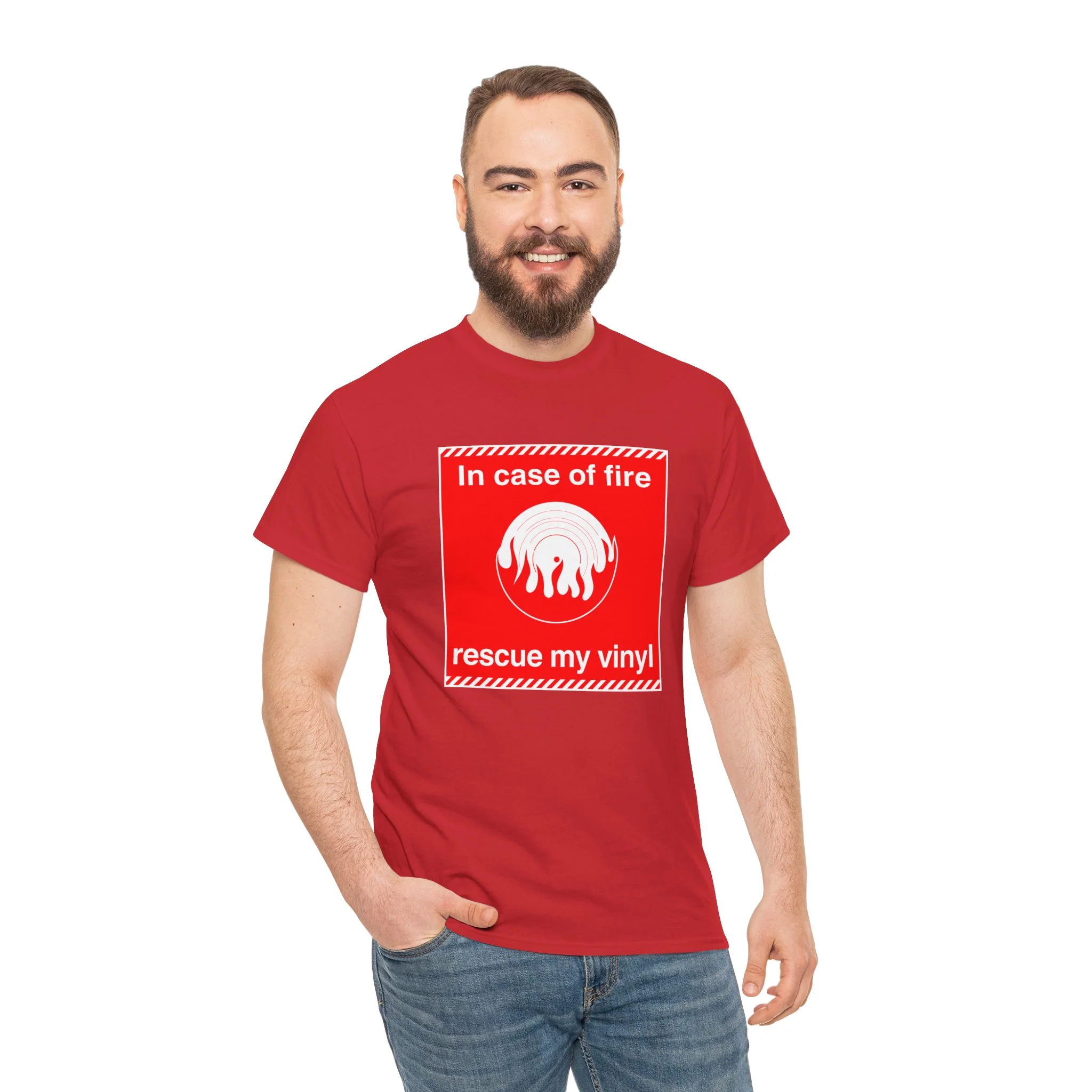 'In Case of Fire, Save My Vinyl' T-Shirt - Image 87